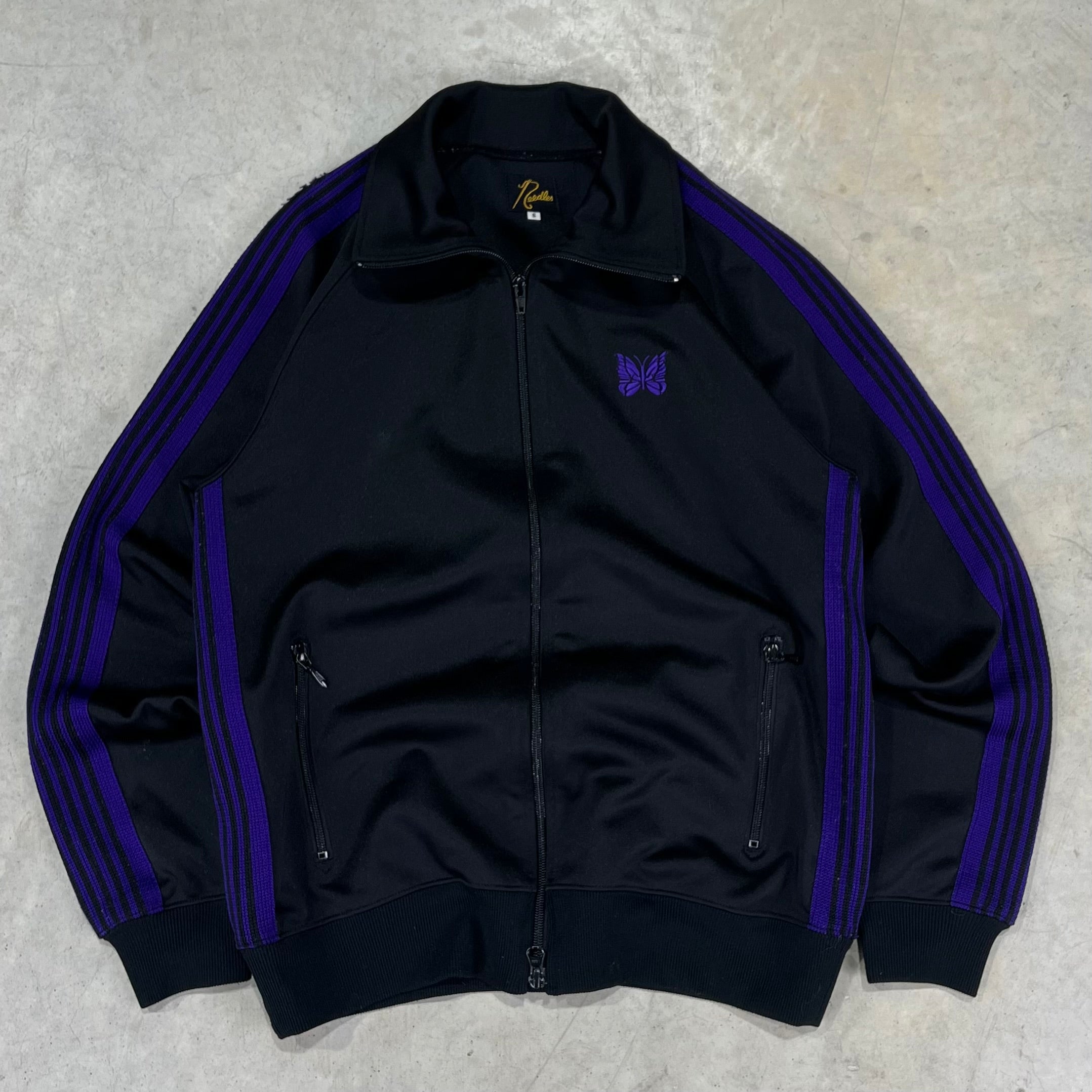 Needles Poly Track Jacket - Black/Purple – Canberra Garms