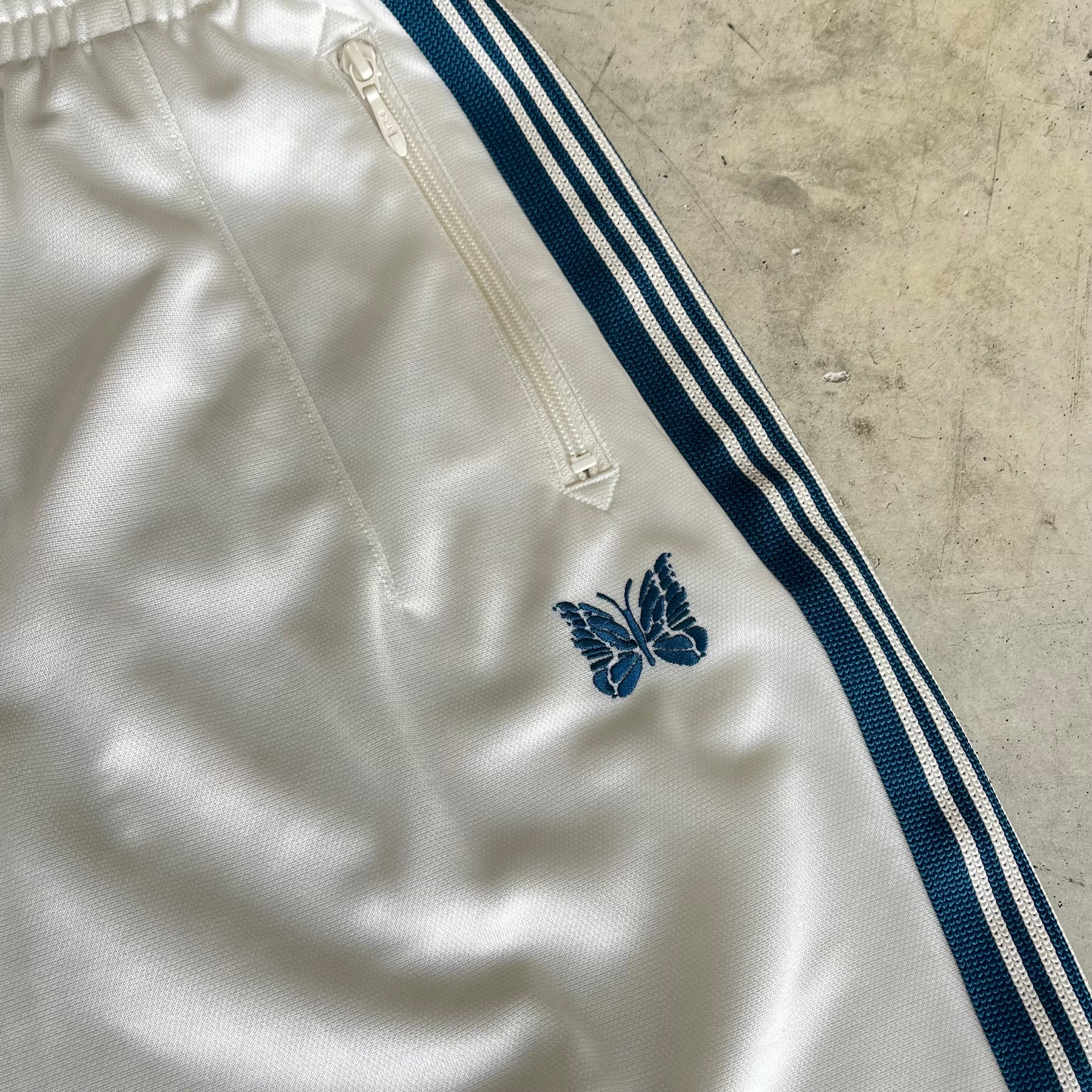 Needles HD Track Shorts - White/Blue