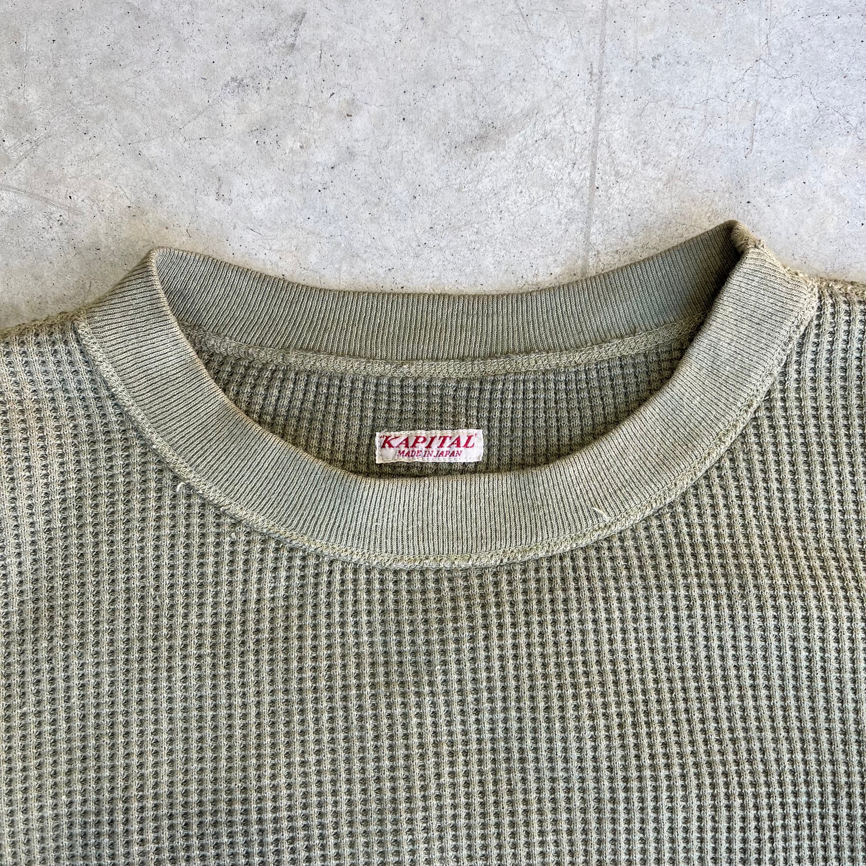 Kapital Waffle Knit Crewneck Sweatshirt