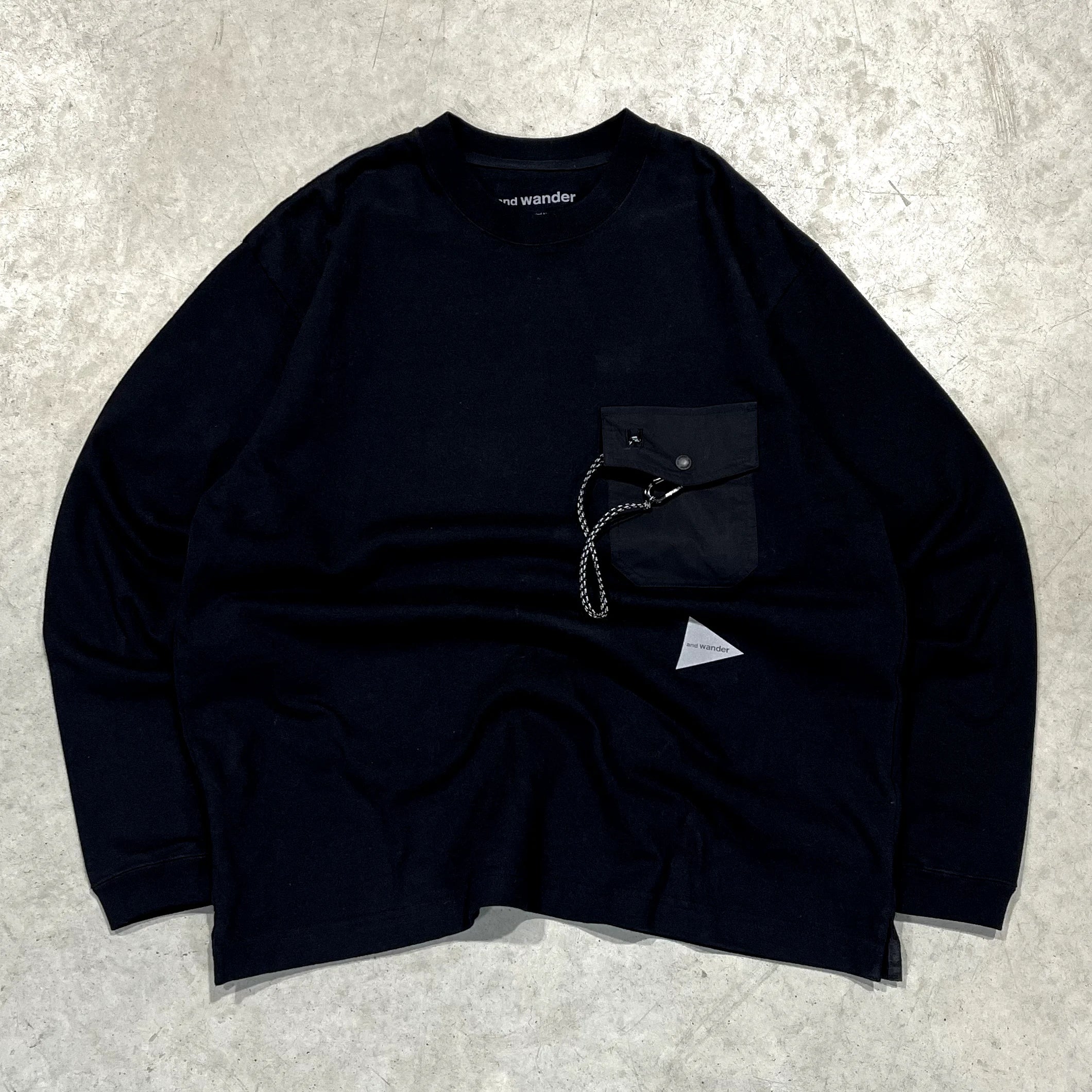 And Wander Heavyweight Long Sleeve Pocket Tee