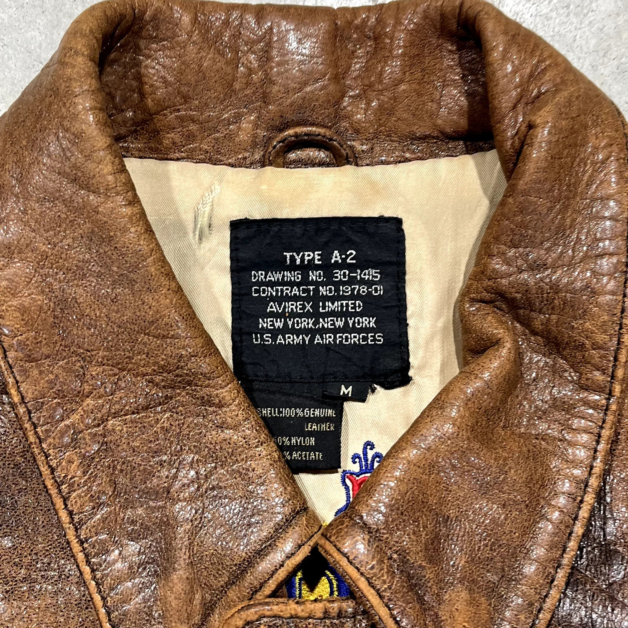 90s Avirex Leather Aviator Jacket