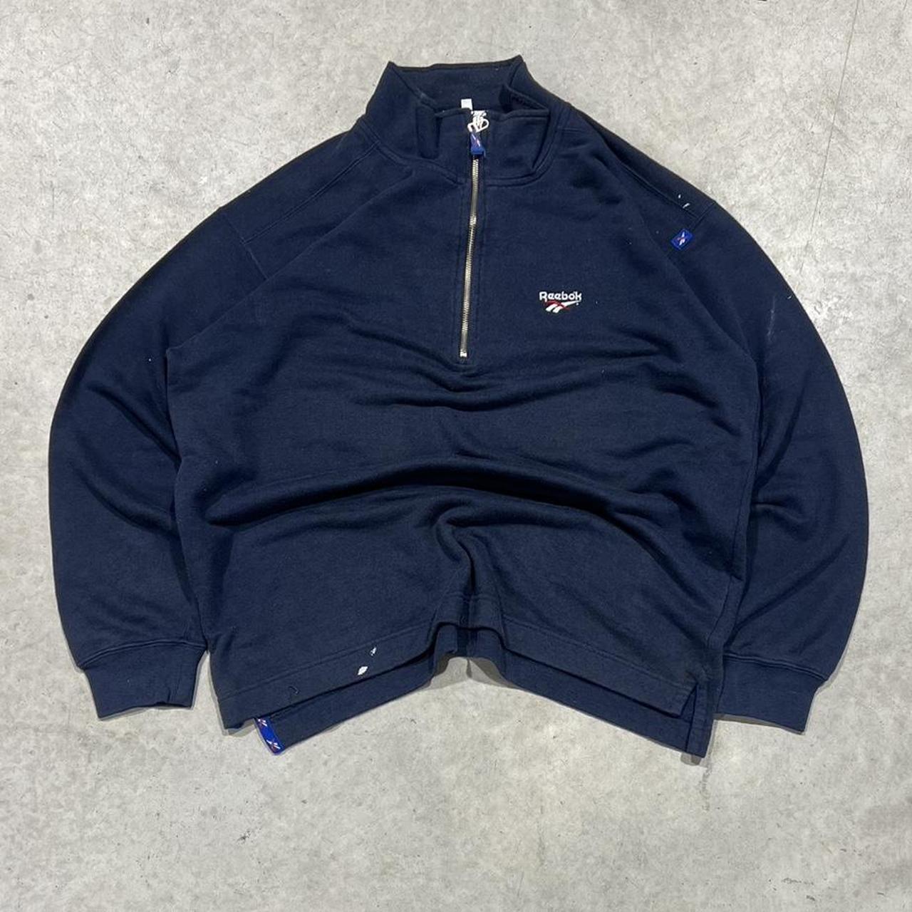 2000s Reebok Quarter Zip Sweater