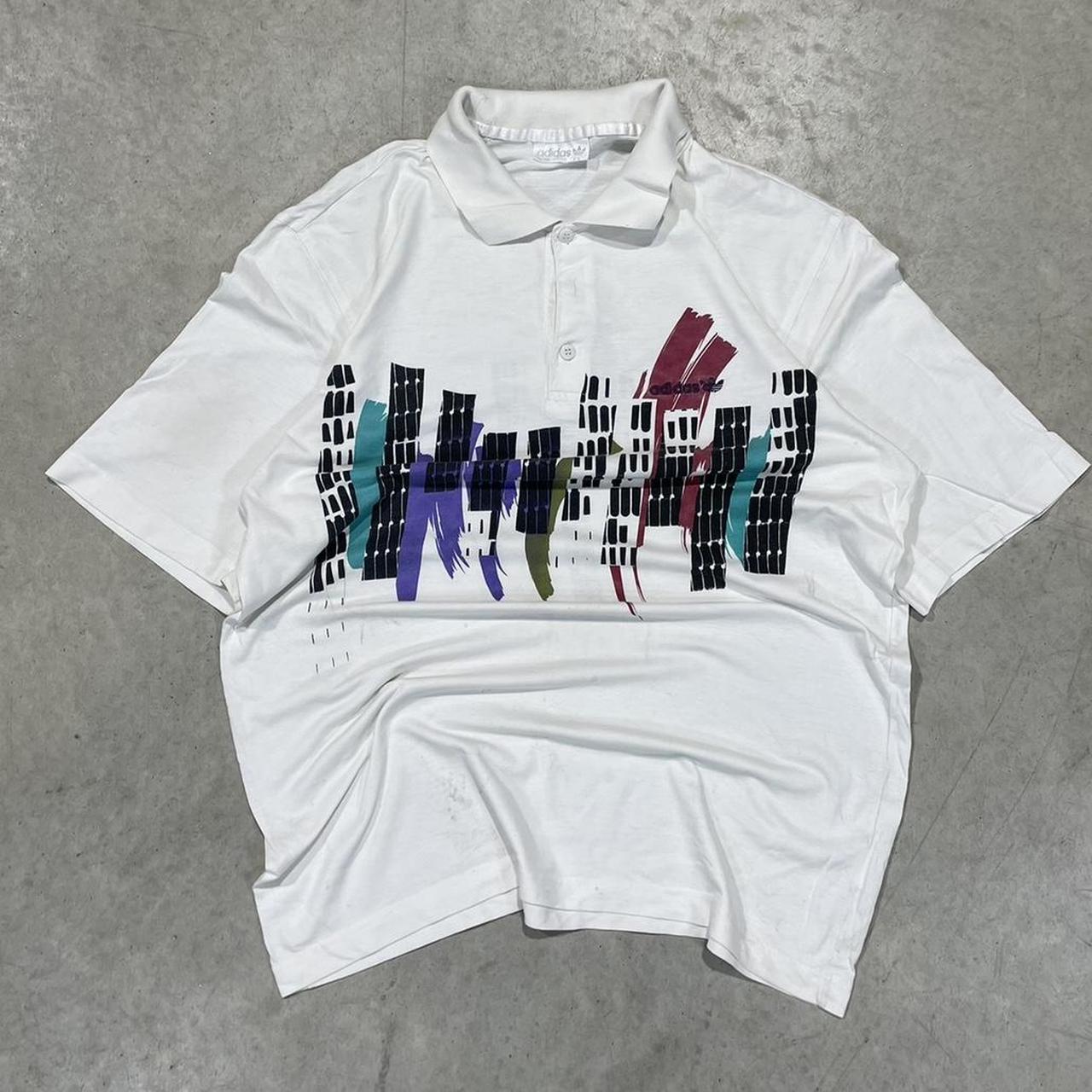 2000s Adidas Graphic Polo Tee
