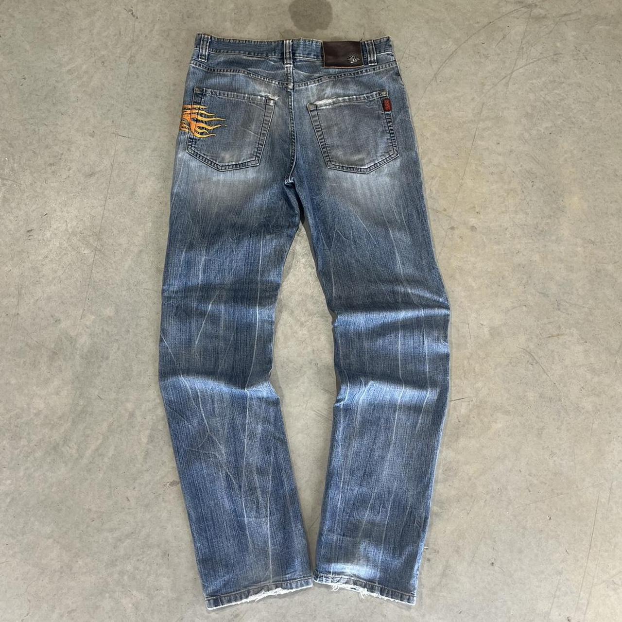 2000s Oniarai Flame Jeans