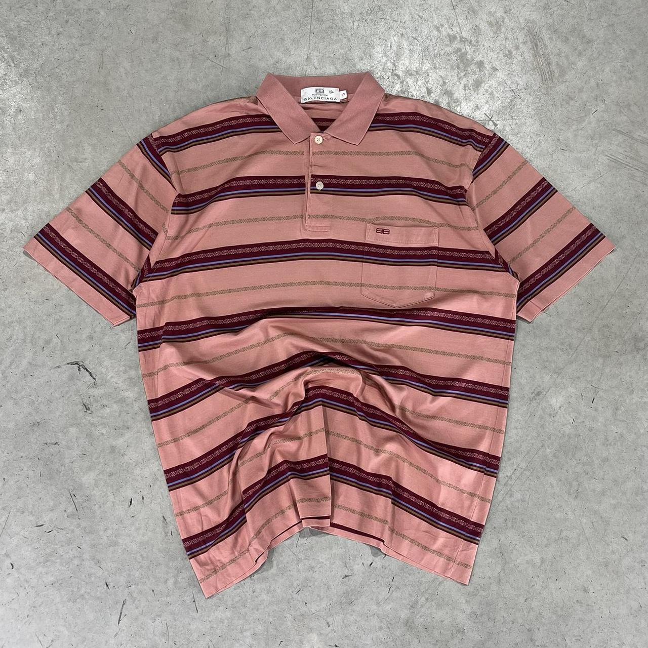 2000s Balenciaga Striped Polo