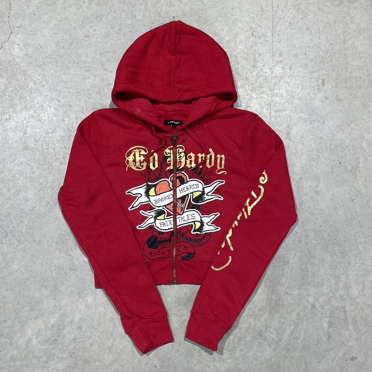 2000s Ed Hardy Graphic Hoodie Zip Up