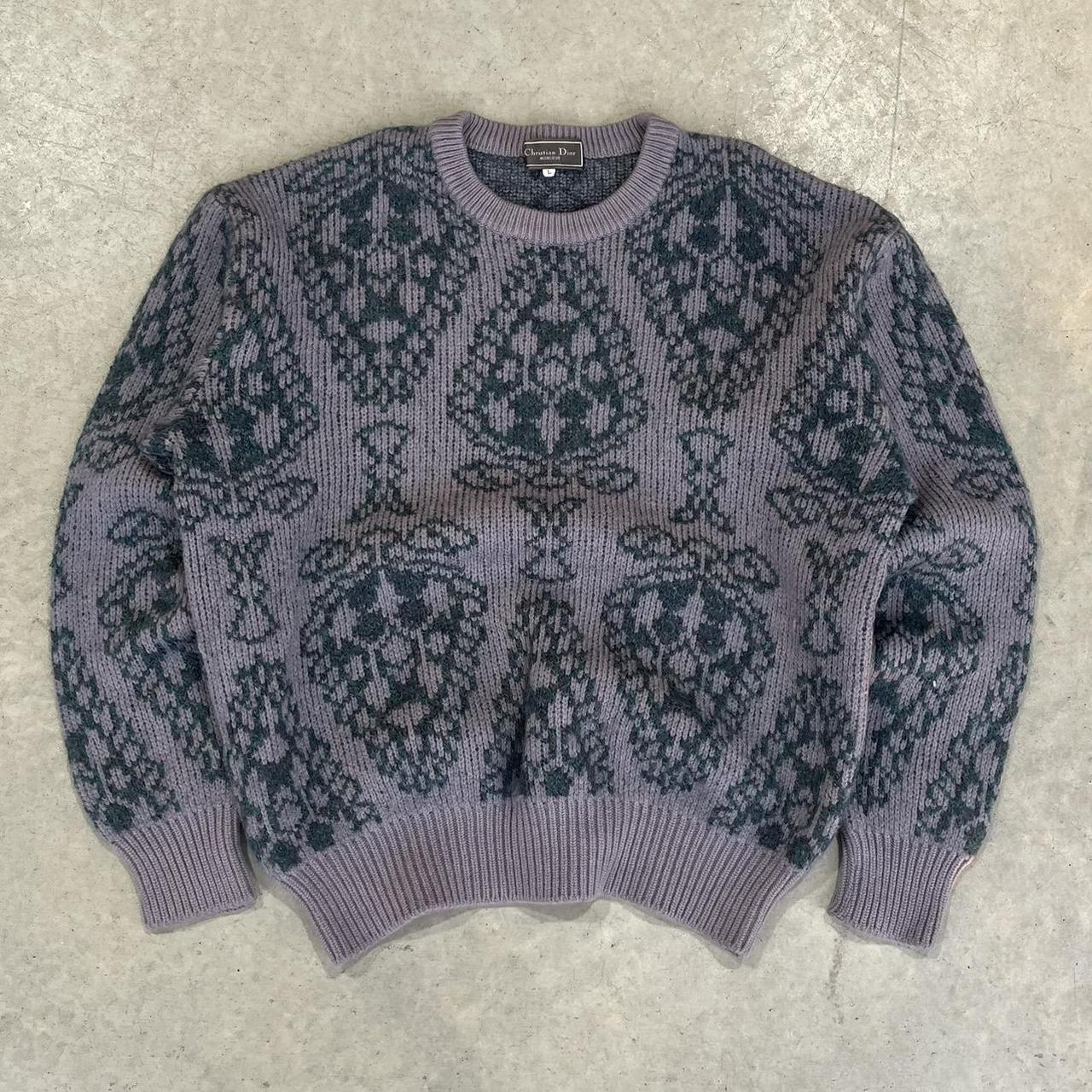 2000s Christian Dior Graphic Knit Sweater