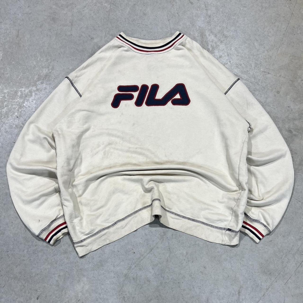 2000s Fila Boxy Crewneck Zip Up