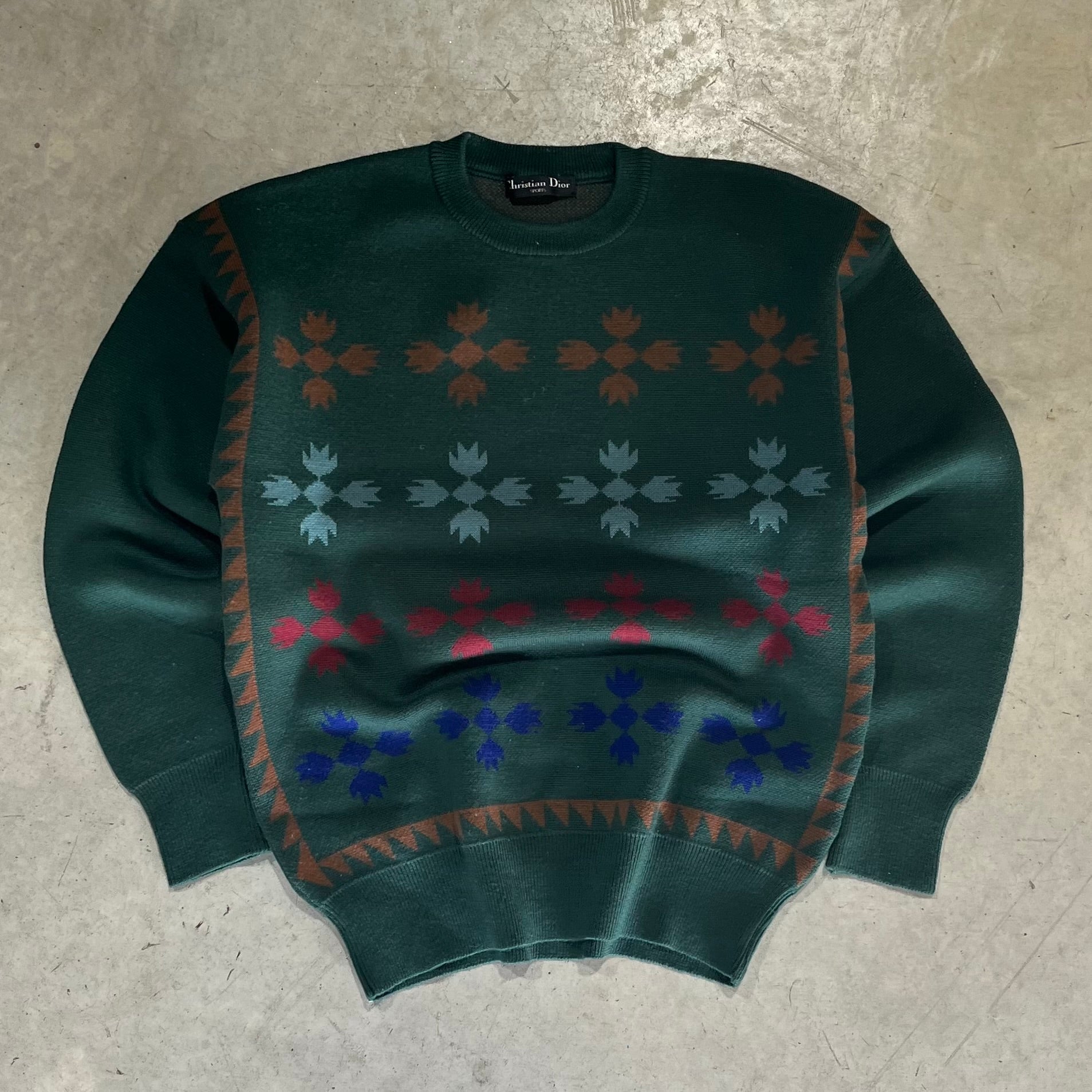 Christian Dior Patterned Knit Sweater
