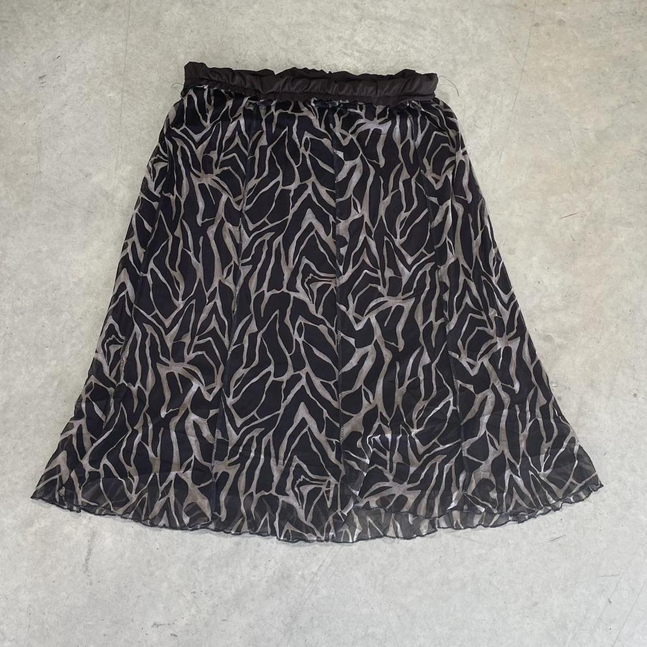 2000s Sheer Animal Print Skirt
