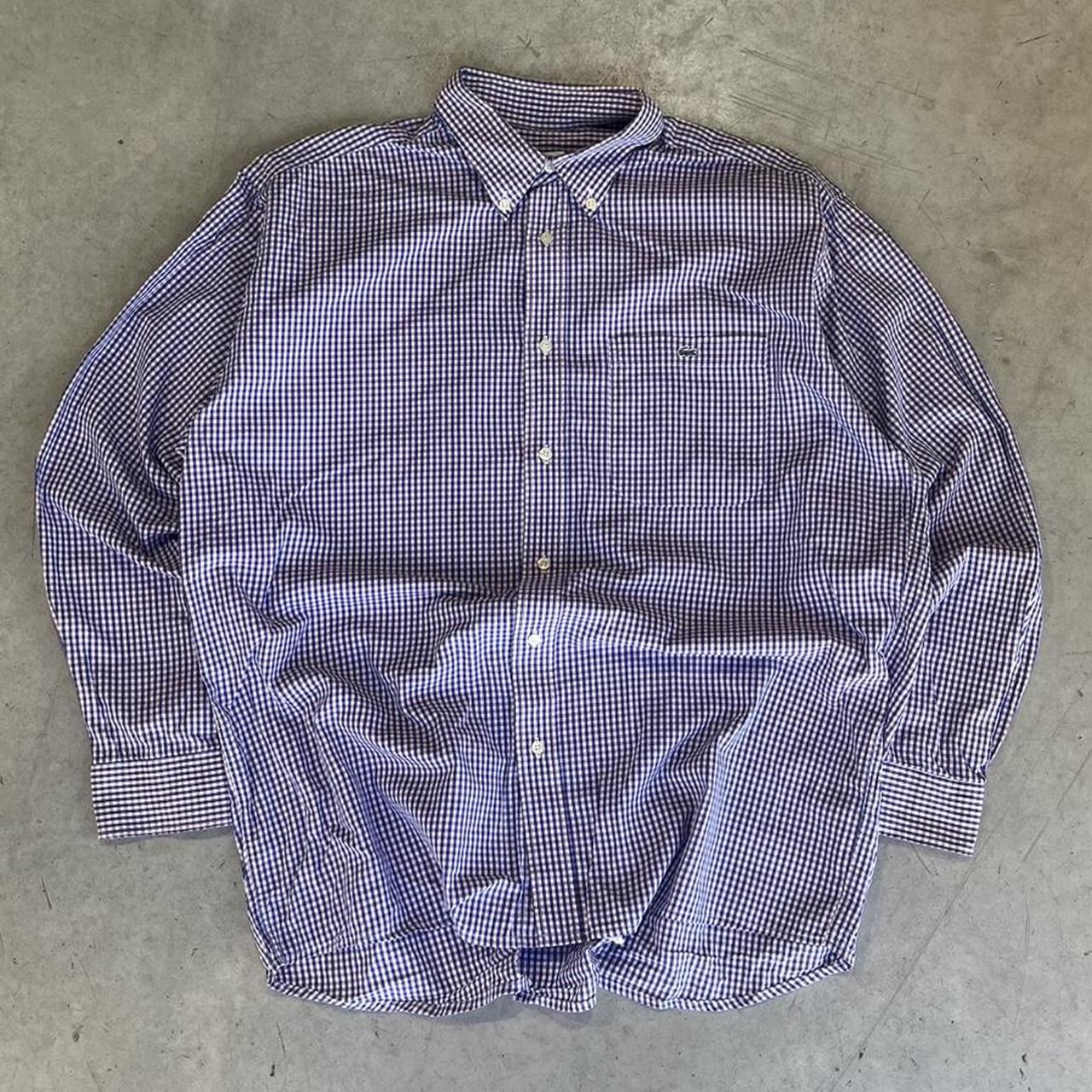 2000s Lacoste Checkered Button Up