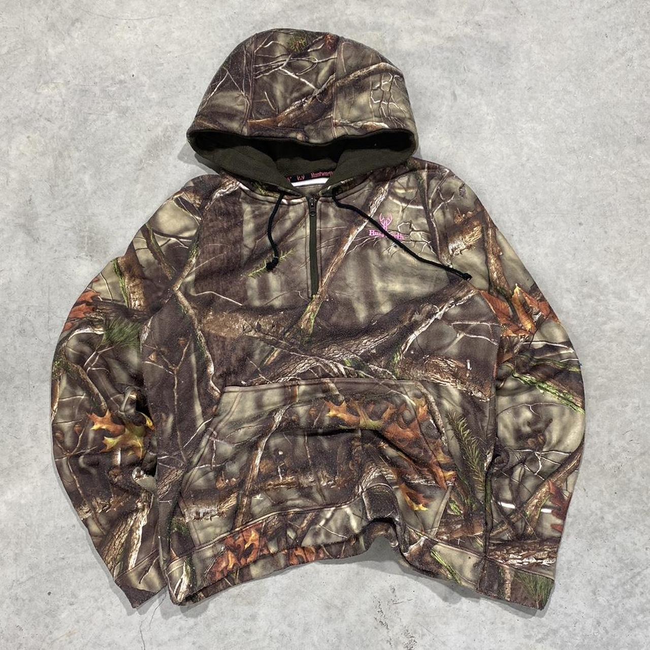 2000s Huntworth Camo Retro Hoodie Zip Up