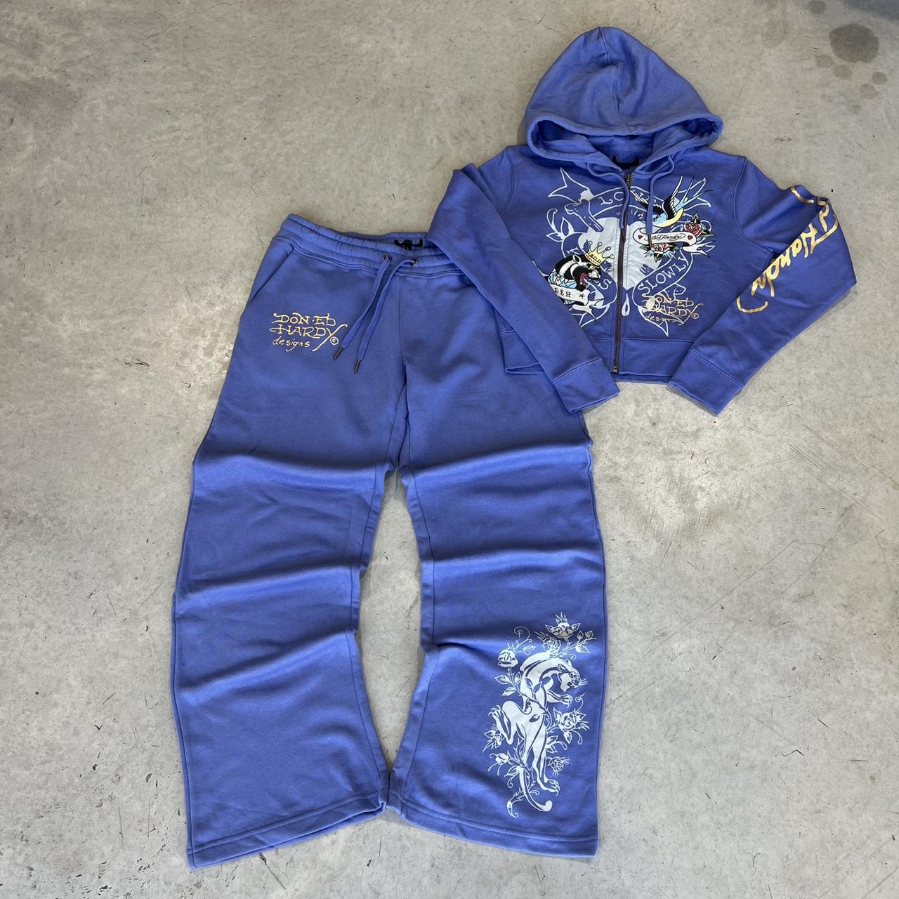 2000s Ed Hardy Graphic Hoodie Zip Up