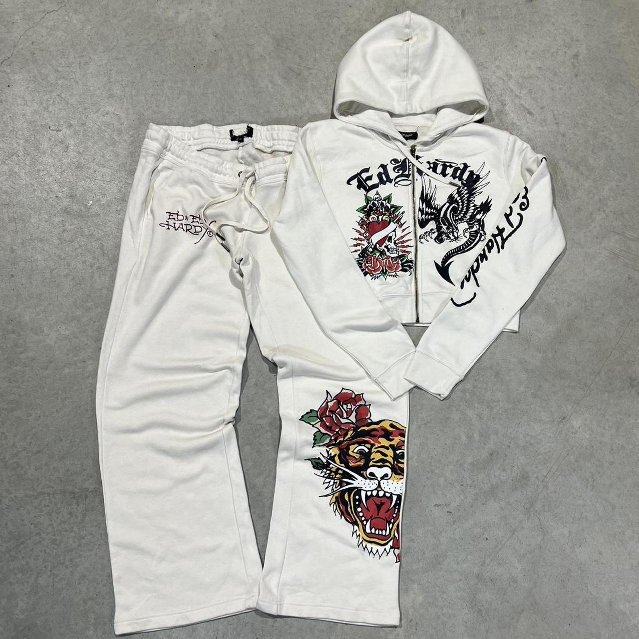 2000s Ed Hardy Graphic Hoodie Zip Up