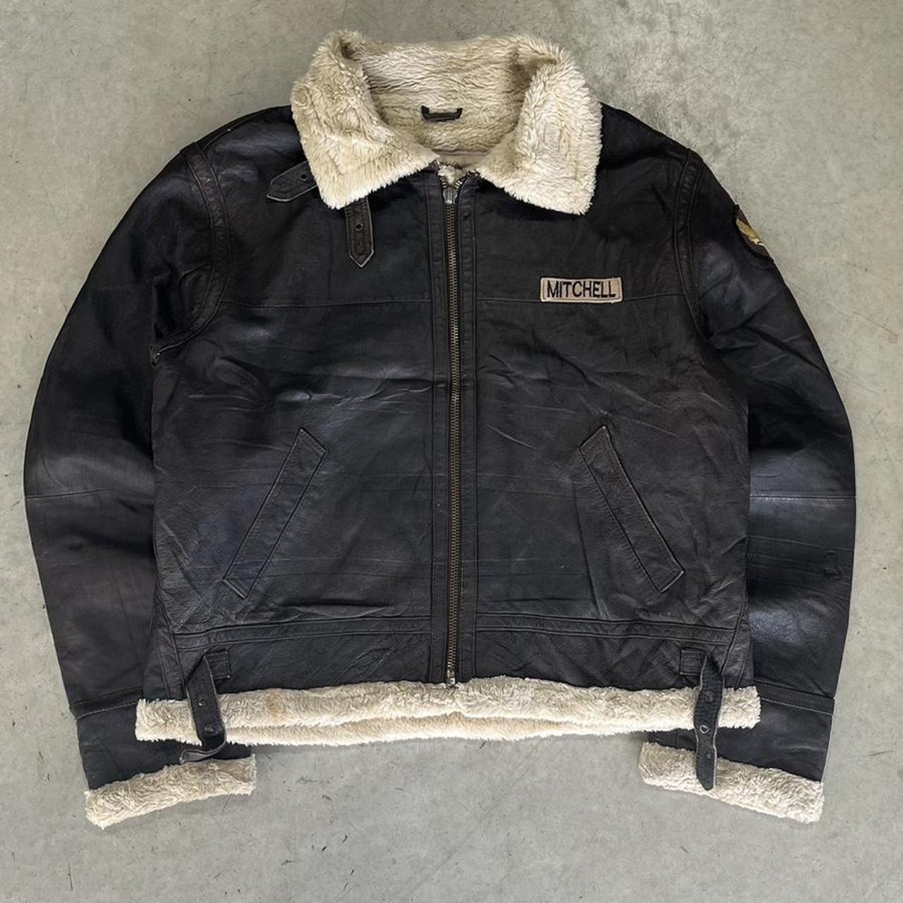 90s Faux Fur Leather Jacket