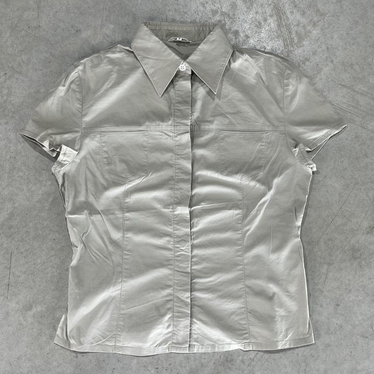 2000s INED Satin Button Up