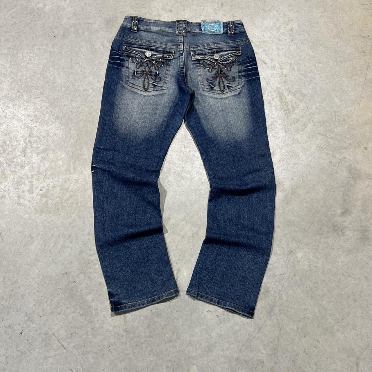 2000s Crest Embroidered Jeans