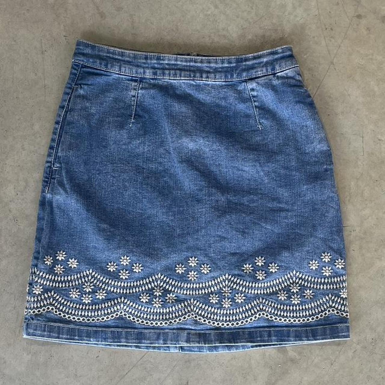 2000s Orsay Embroidered Skirt