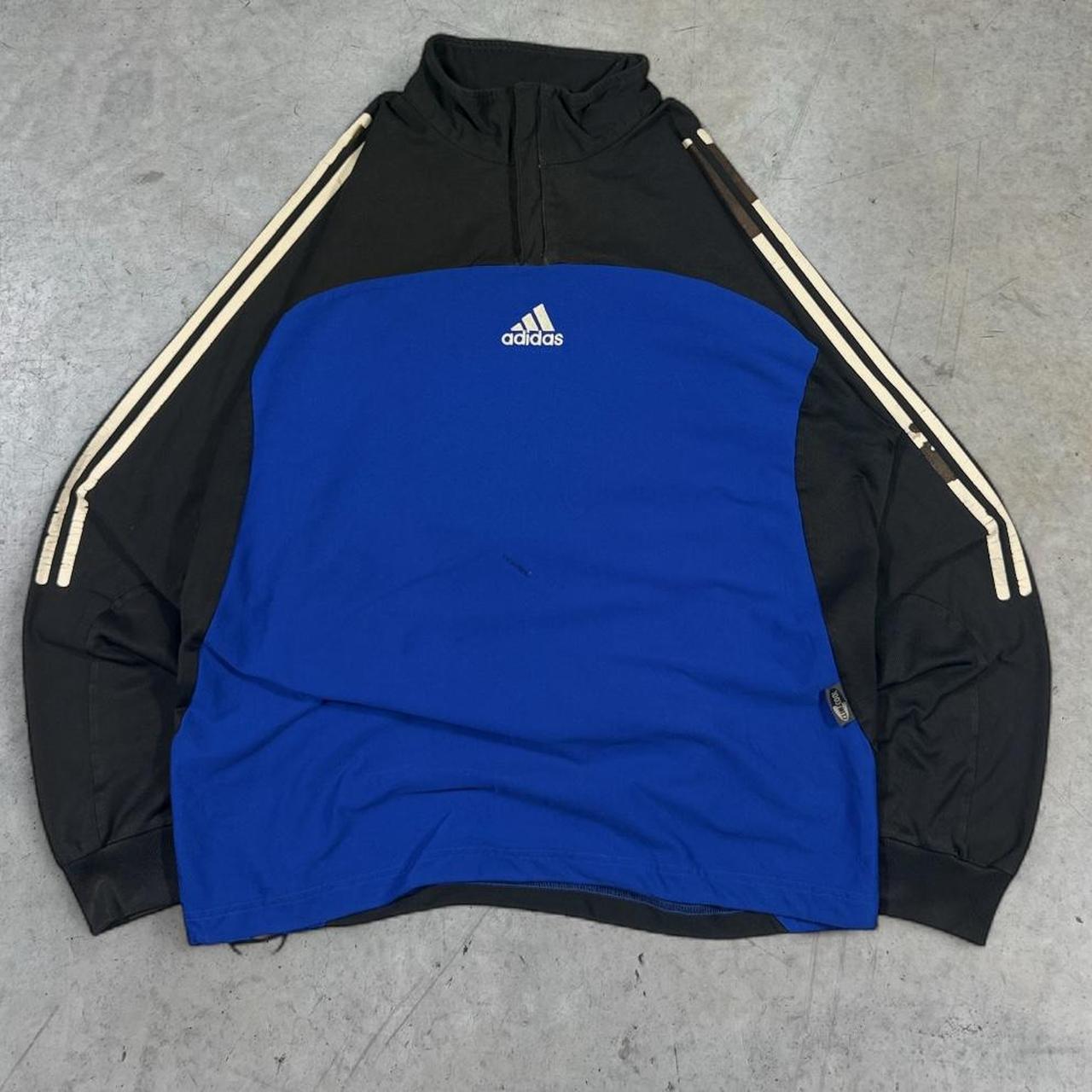 2000s Adidas Boxy Retro Zip Up Hoodie