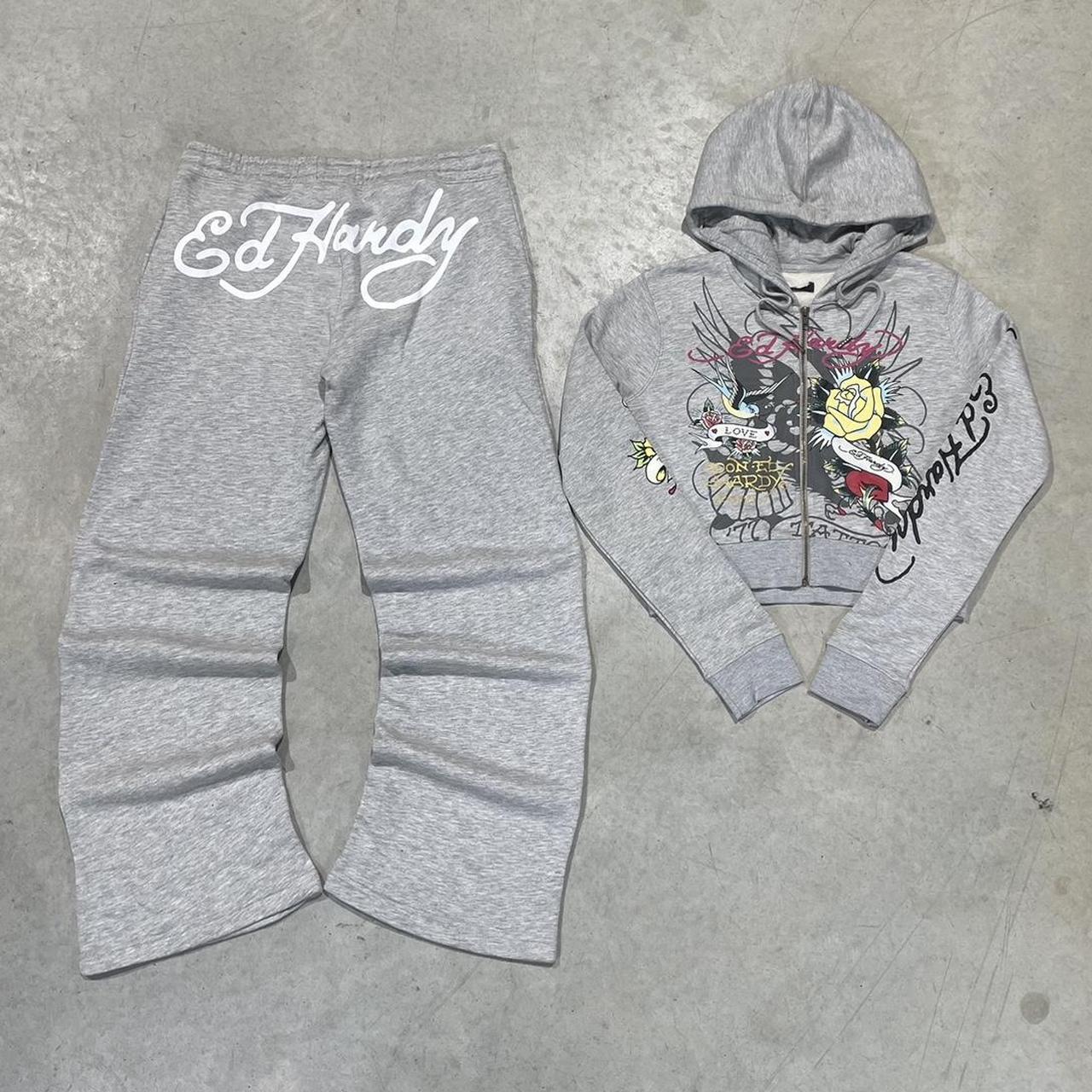 2000s Ed Hardy Graphic Hoodie Crop