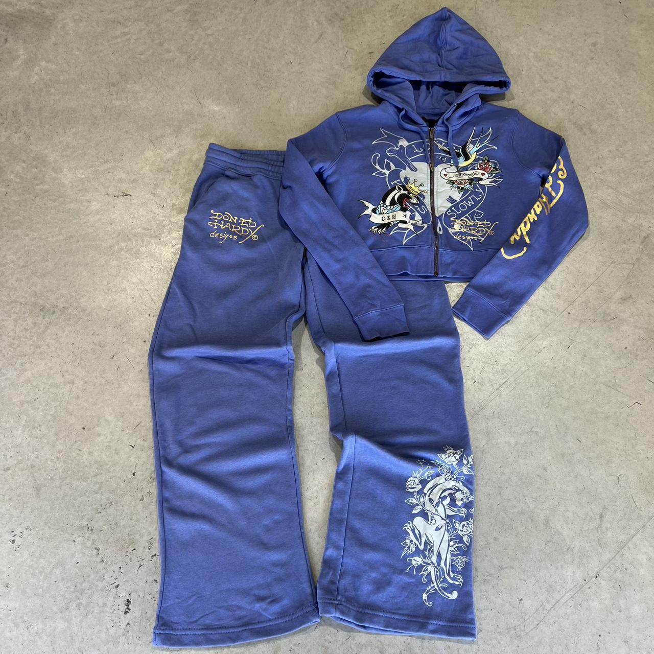 2000s Ed Hardy Graphic Hoodie Zip Up