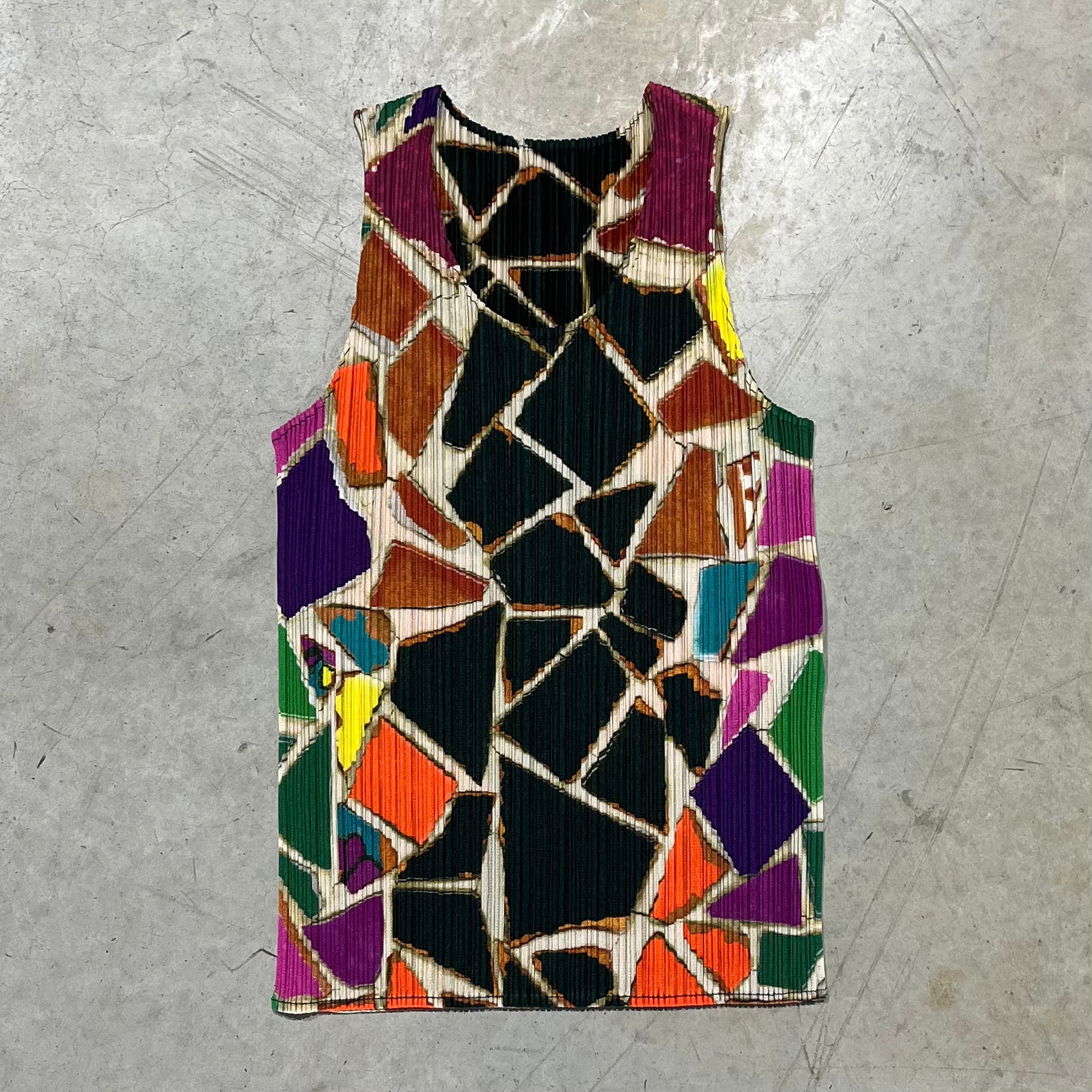Issey Miyake Patterned Tank Top
