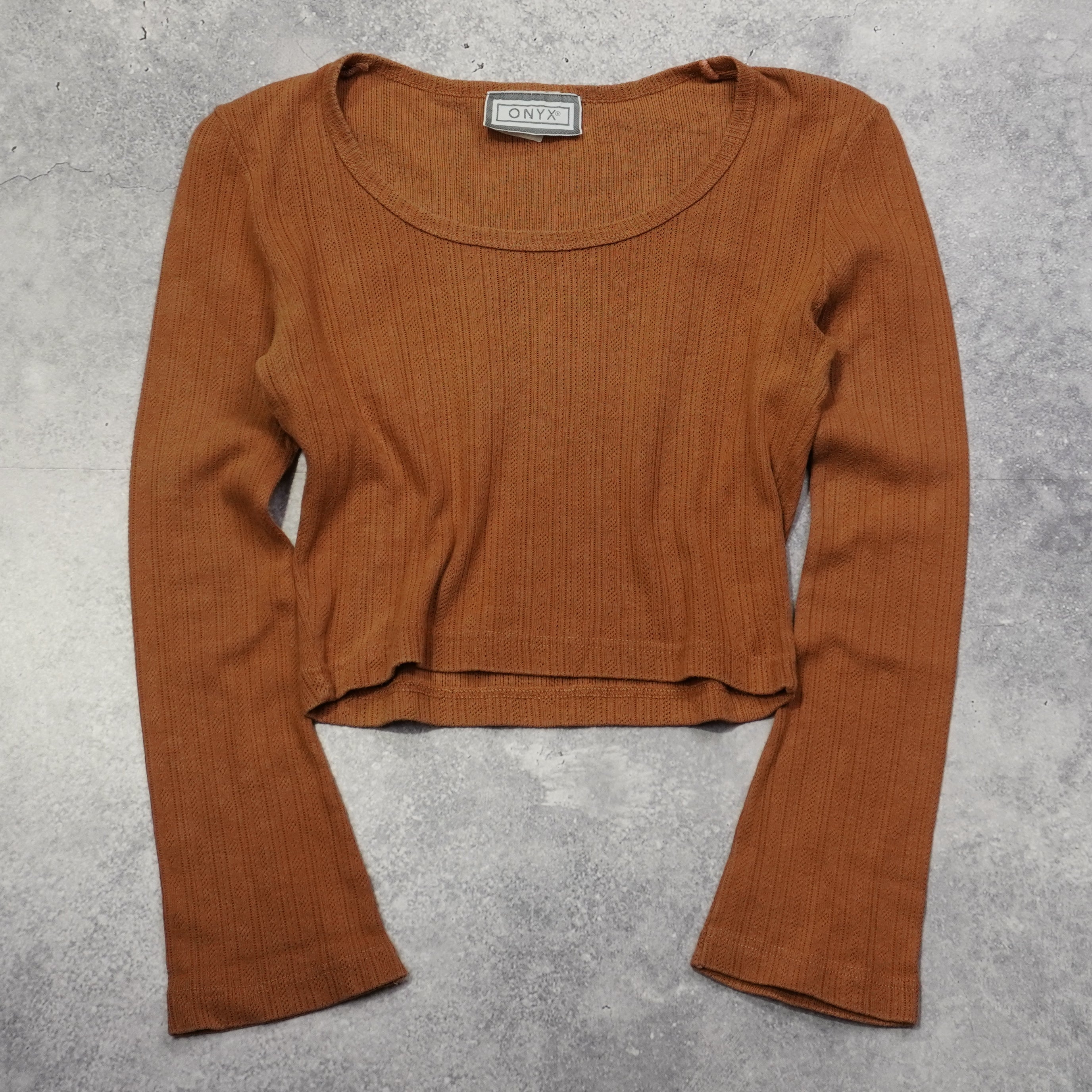 2000s Onyx Crop Knit Top