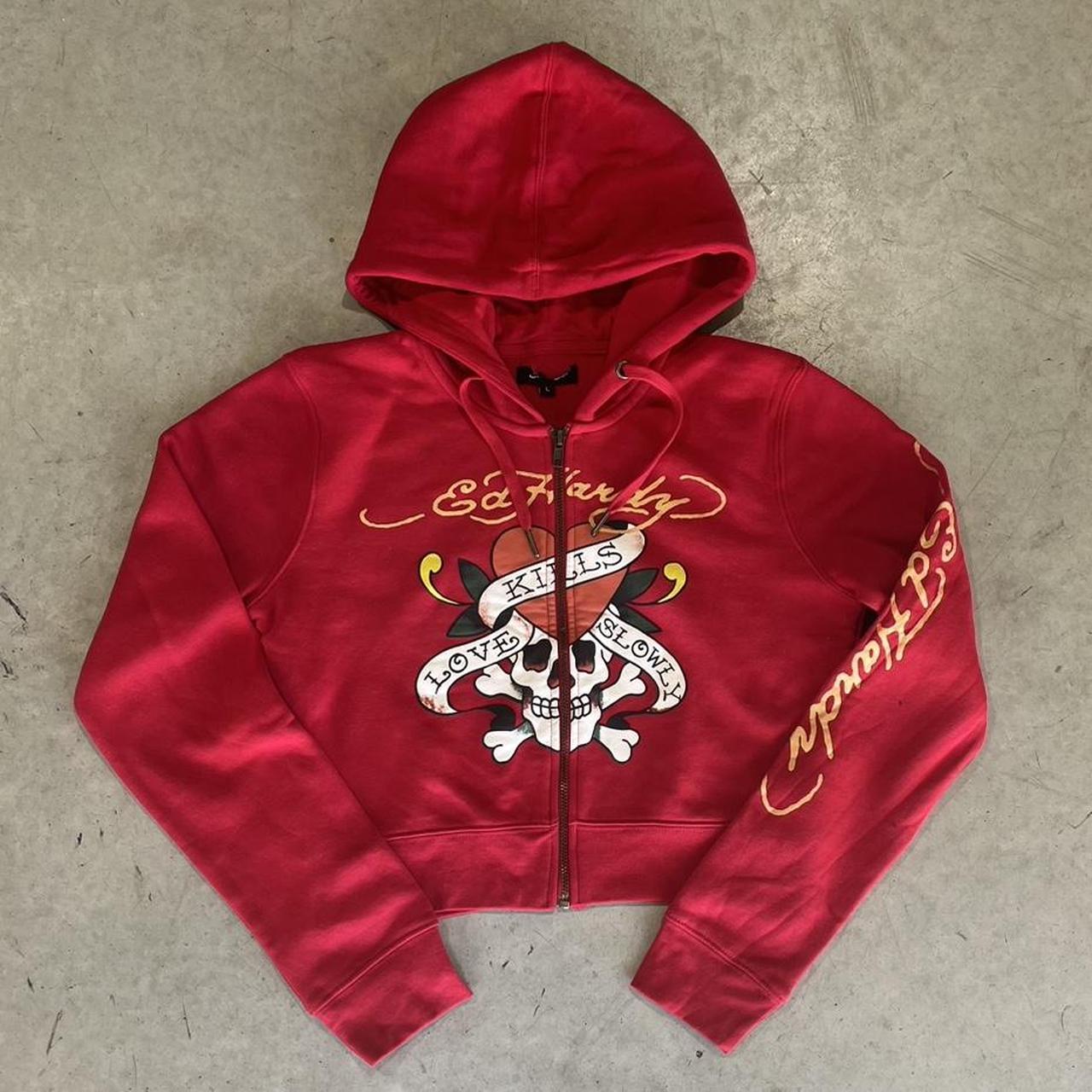 2000s Ed Hardy Graphic Hoodie Zip Up