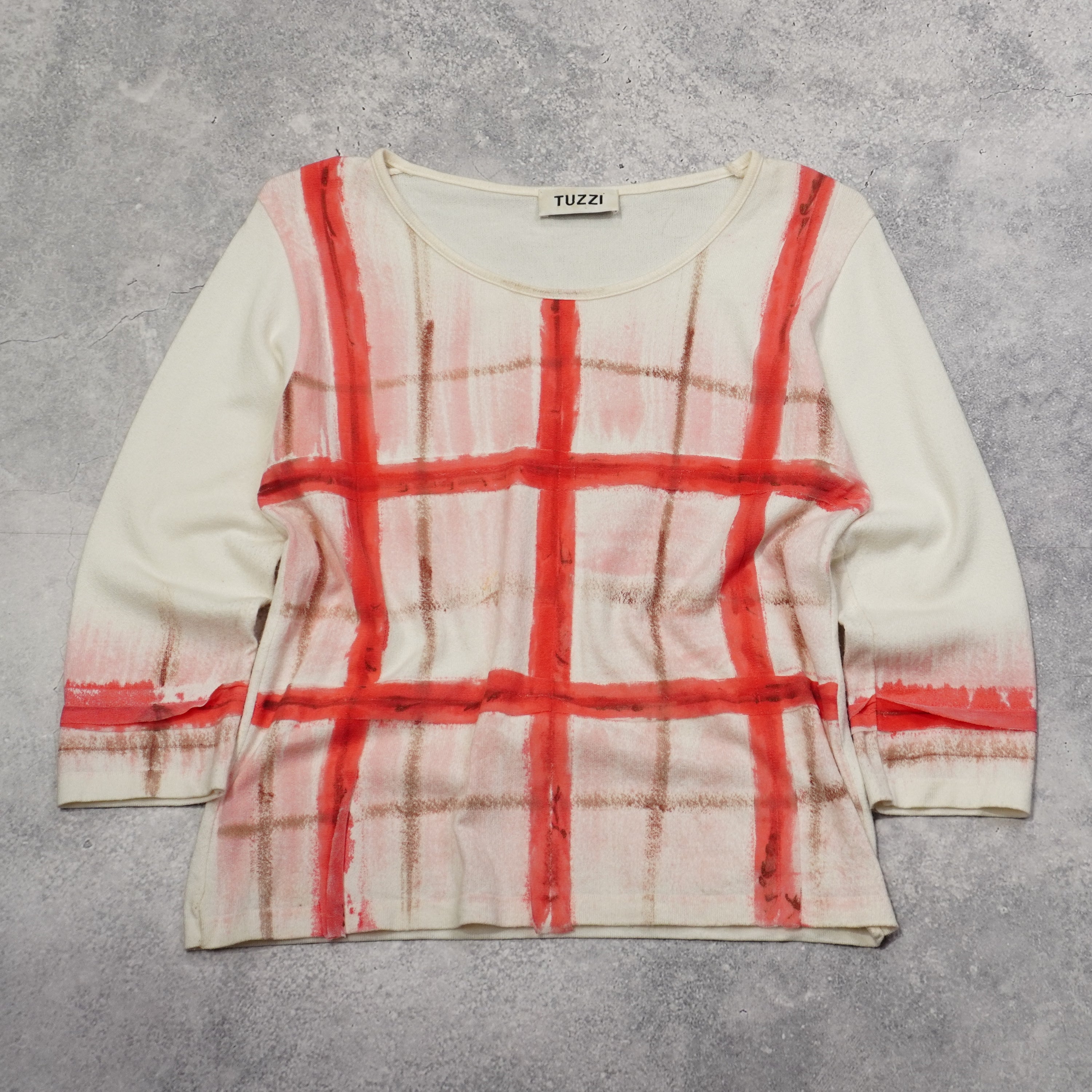 Tuzzi Check Print Top