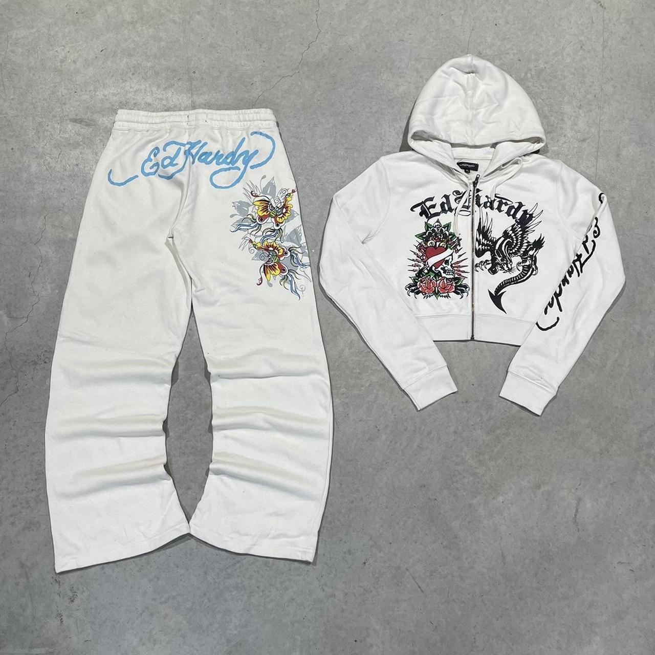 2000s Ed Hardy Graphic Hoodie Crop