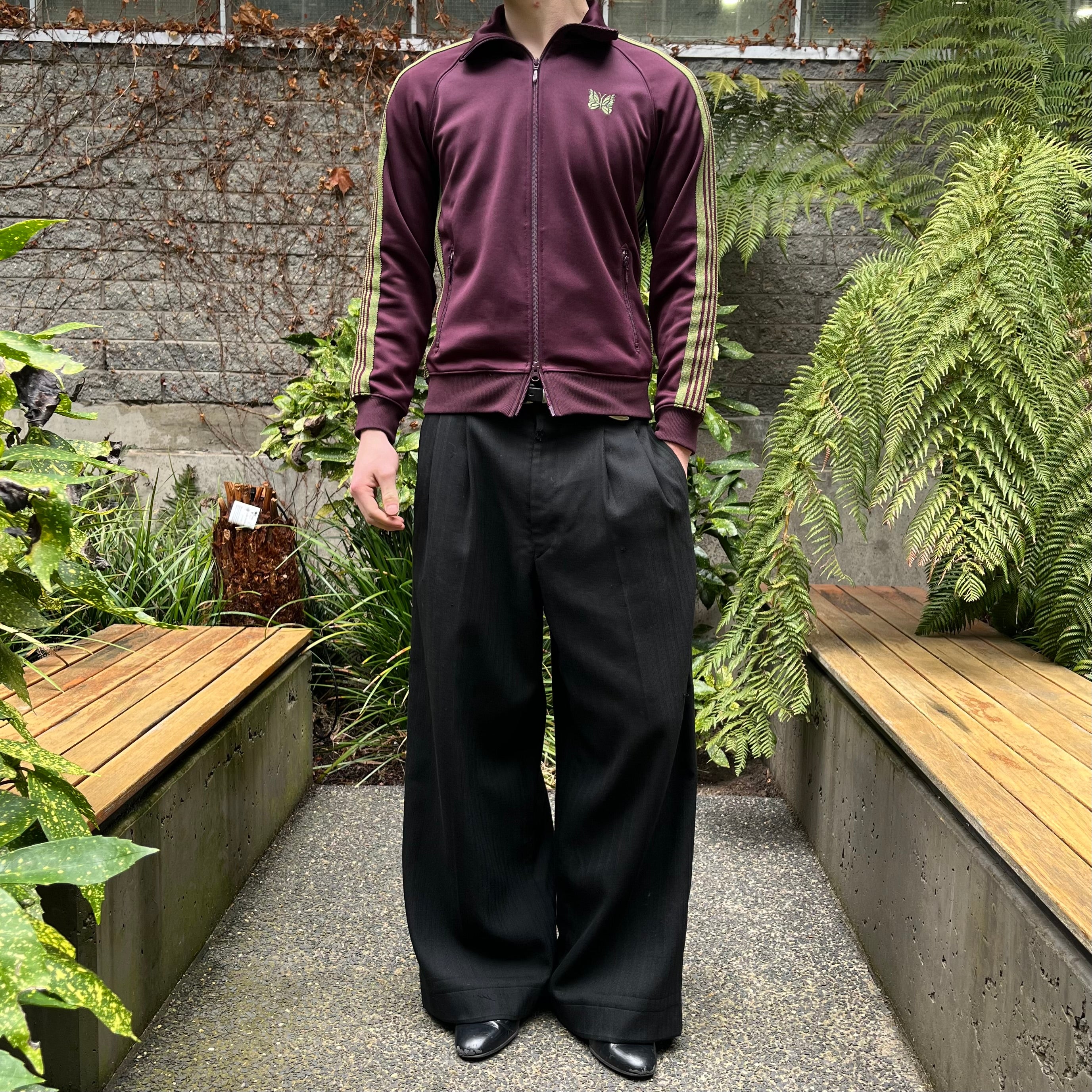 Needles Poly Track Jacket - Purple/Green – Canberra Garms