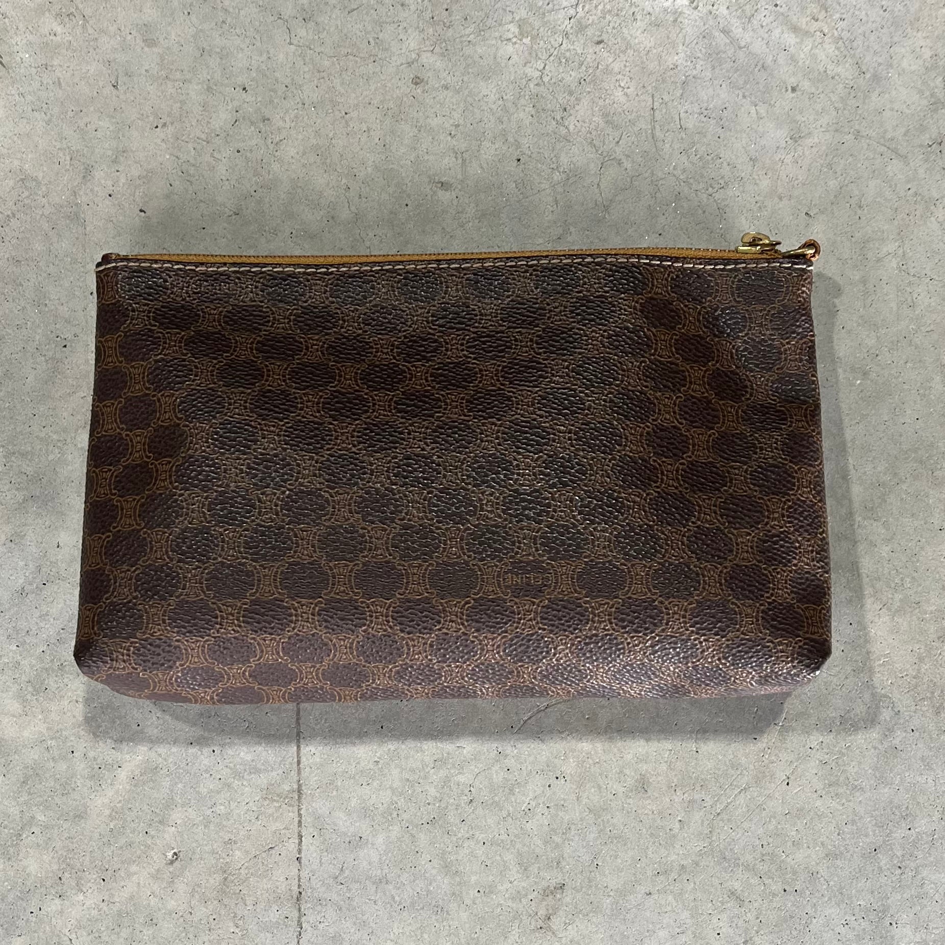 Celine Monogram Leather Pouch