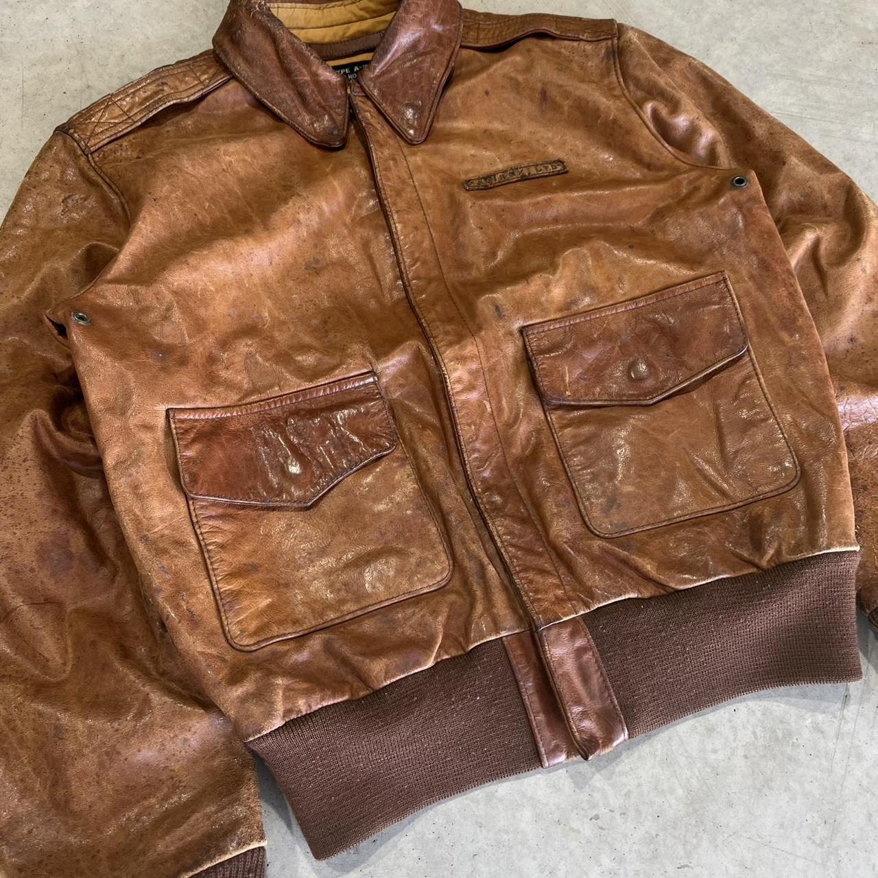 90s Avirex Aviator Leather Jacket