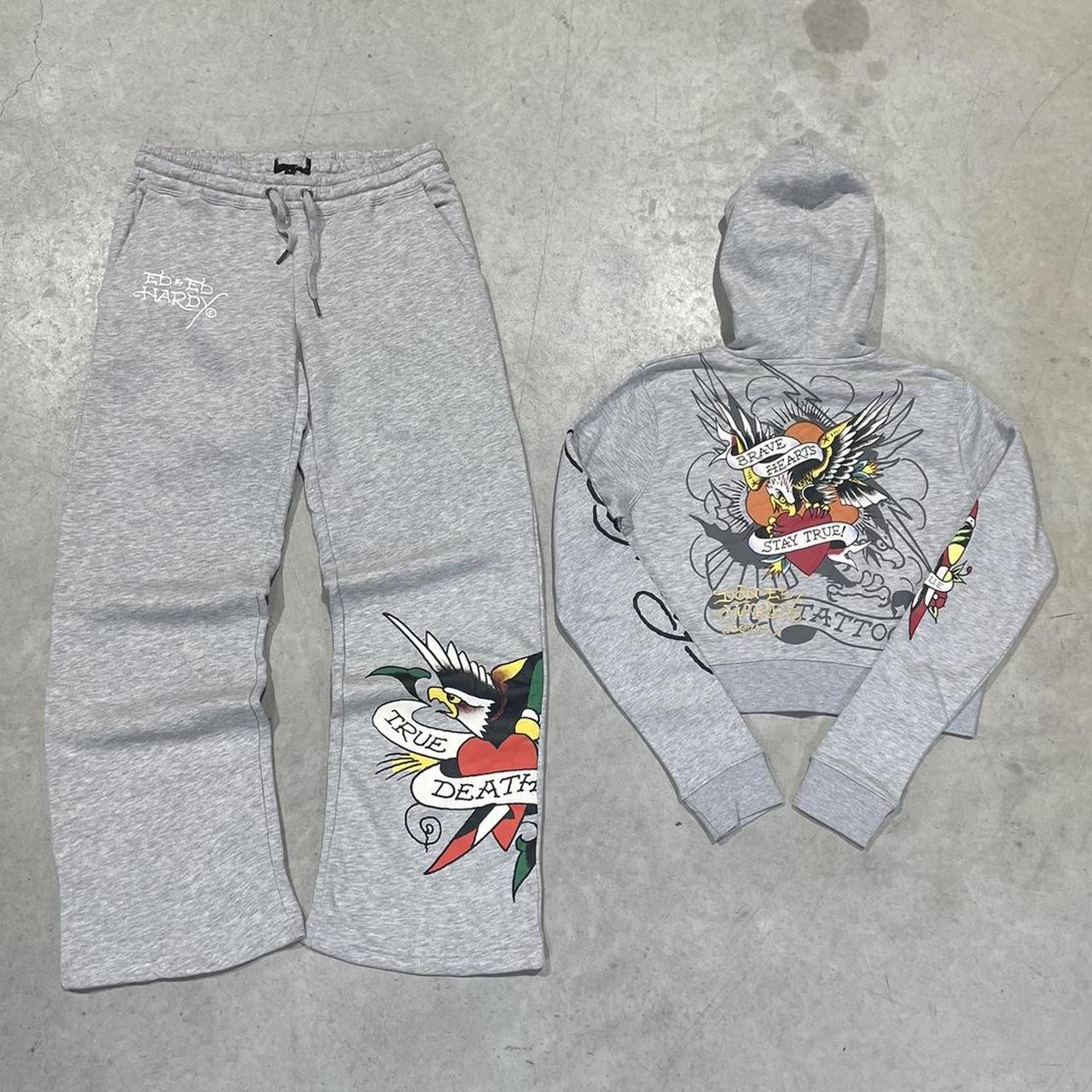 2000s Ed Hardy Graphic Hoodie Crop