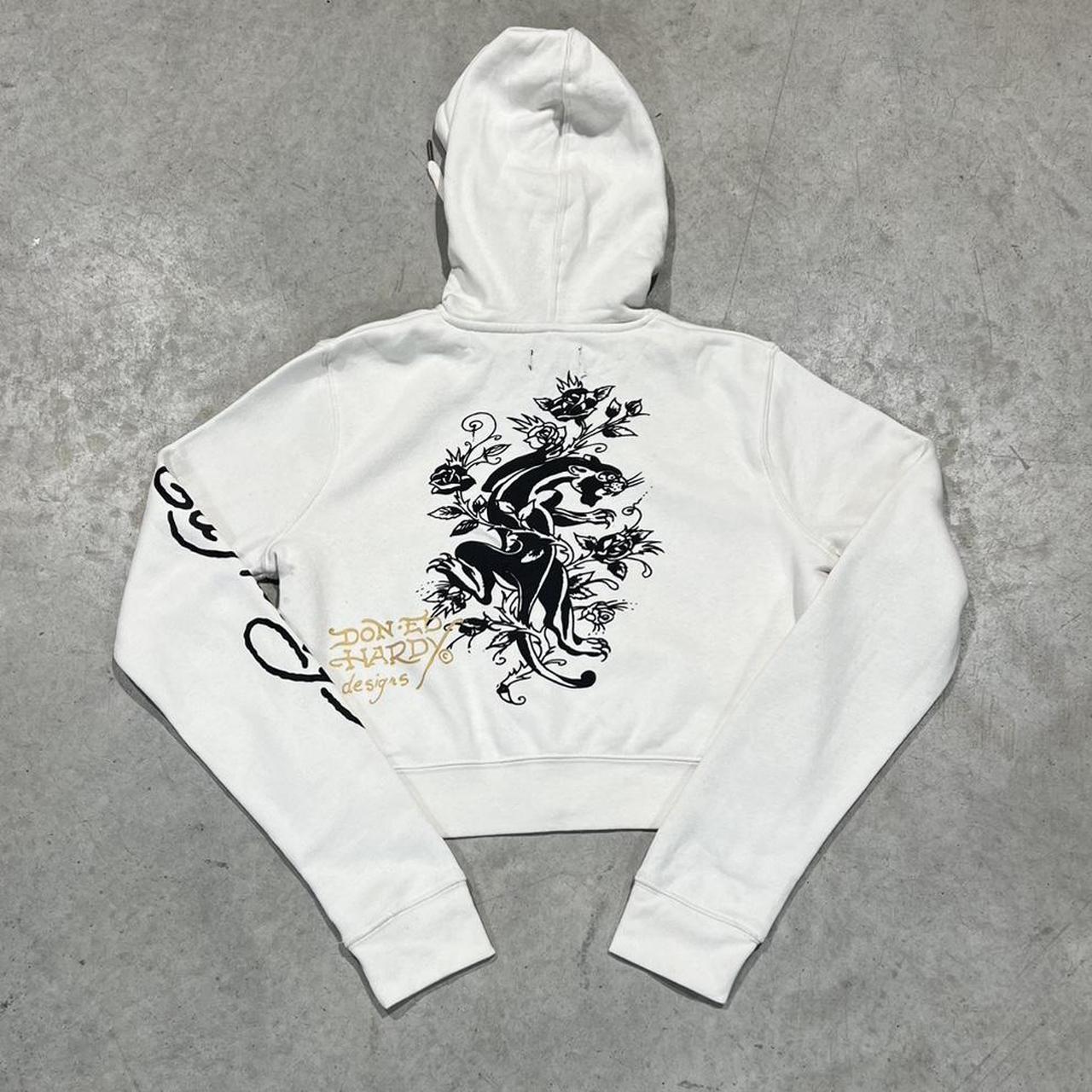2000s Ed Hardy Graphic Hoodie Crop