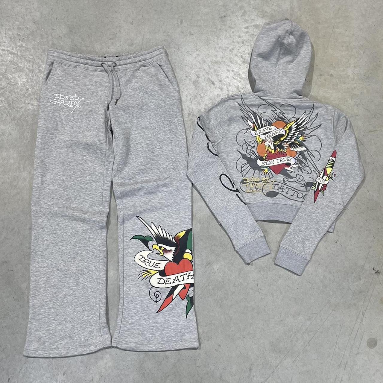 2000s Ed Hardy Graphic Hoodie Crop
