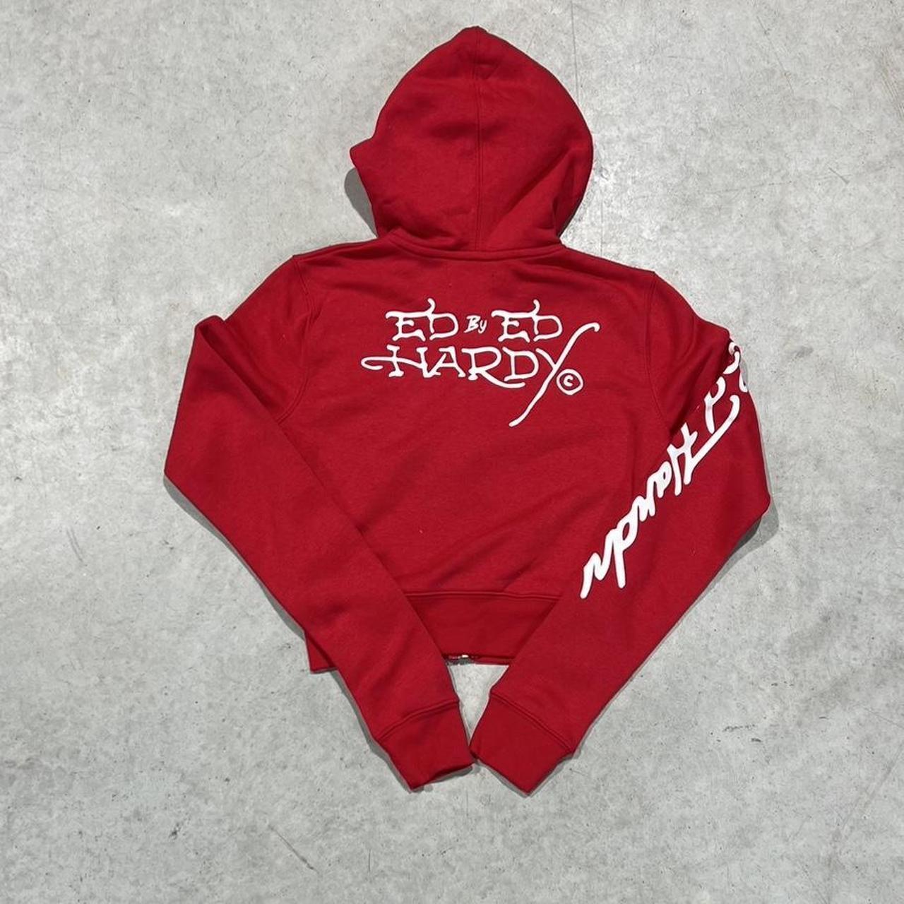 2000s Ed Hardy Graphic Hoodie Crop