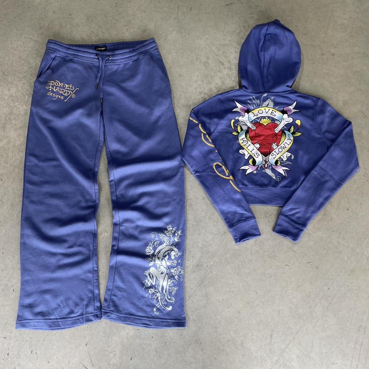2000s Ed Hardy Graphic Hoodie Crop