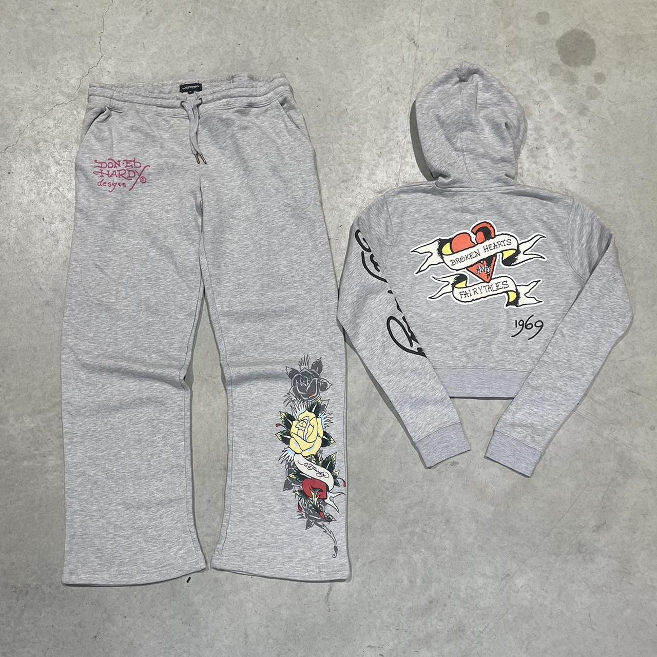 2000s Ed Hardy Graphic Hoodie Crop