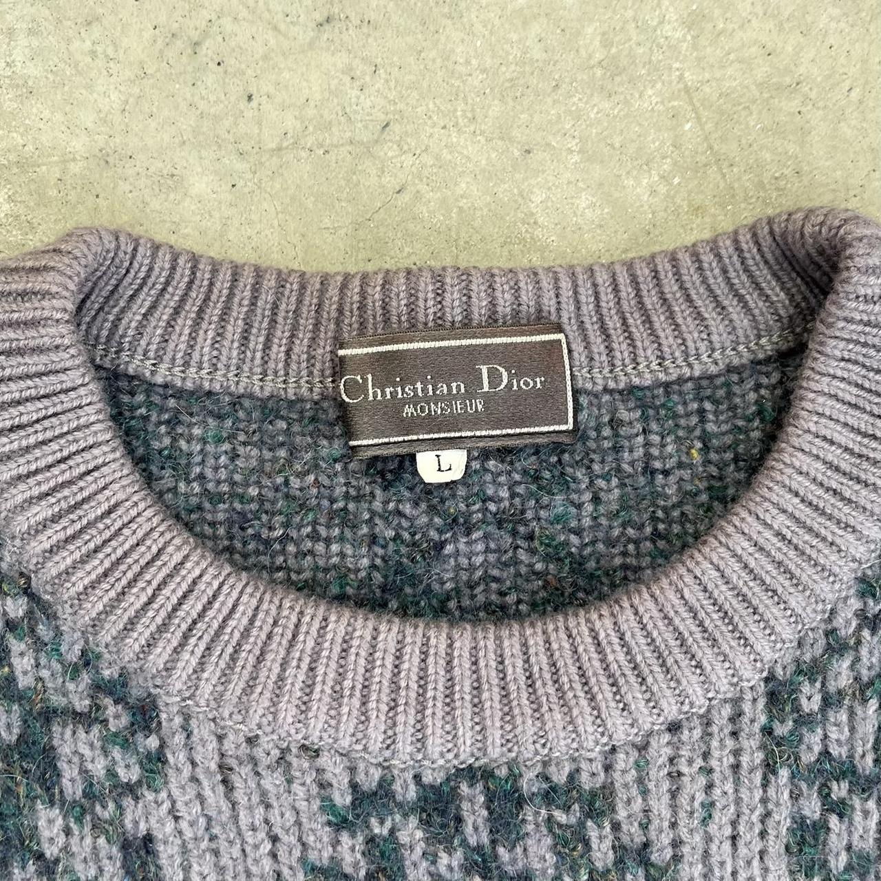 2000s Christian Dior Graphic Knit Sweater
