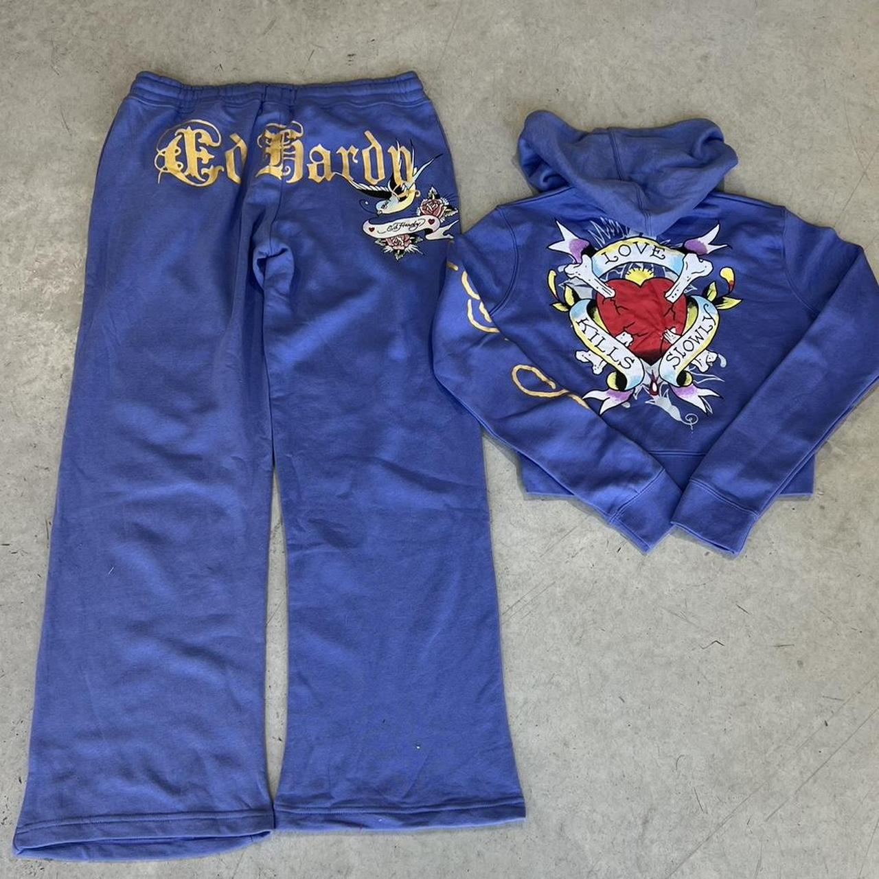 2000s Ed Hardy Graphic Hoodie Zip Up