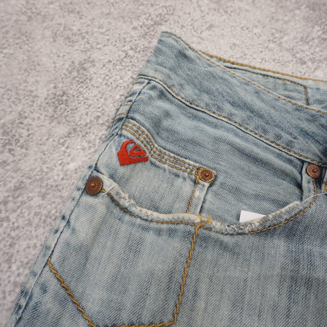2000s Quiksilver Denim Distressed Shorts