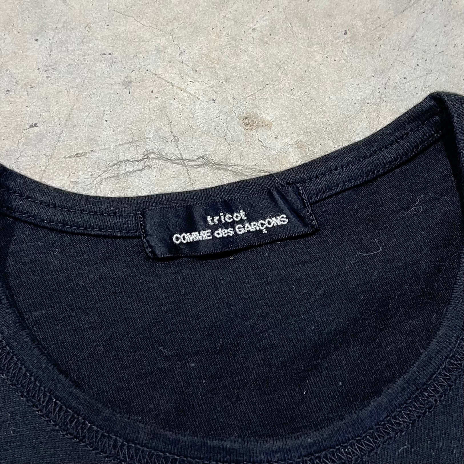 Tricot Comme Des Garcons Lace Trim Top