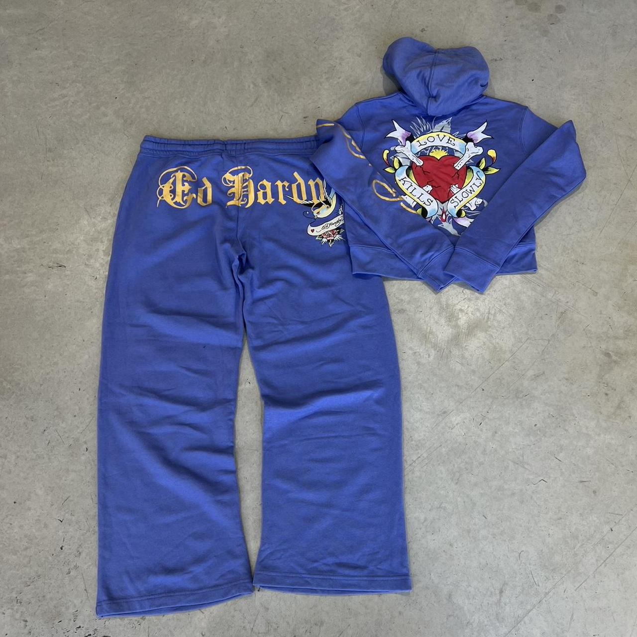 2000s Ed Hardy Graphic Hoodie Zip Up