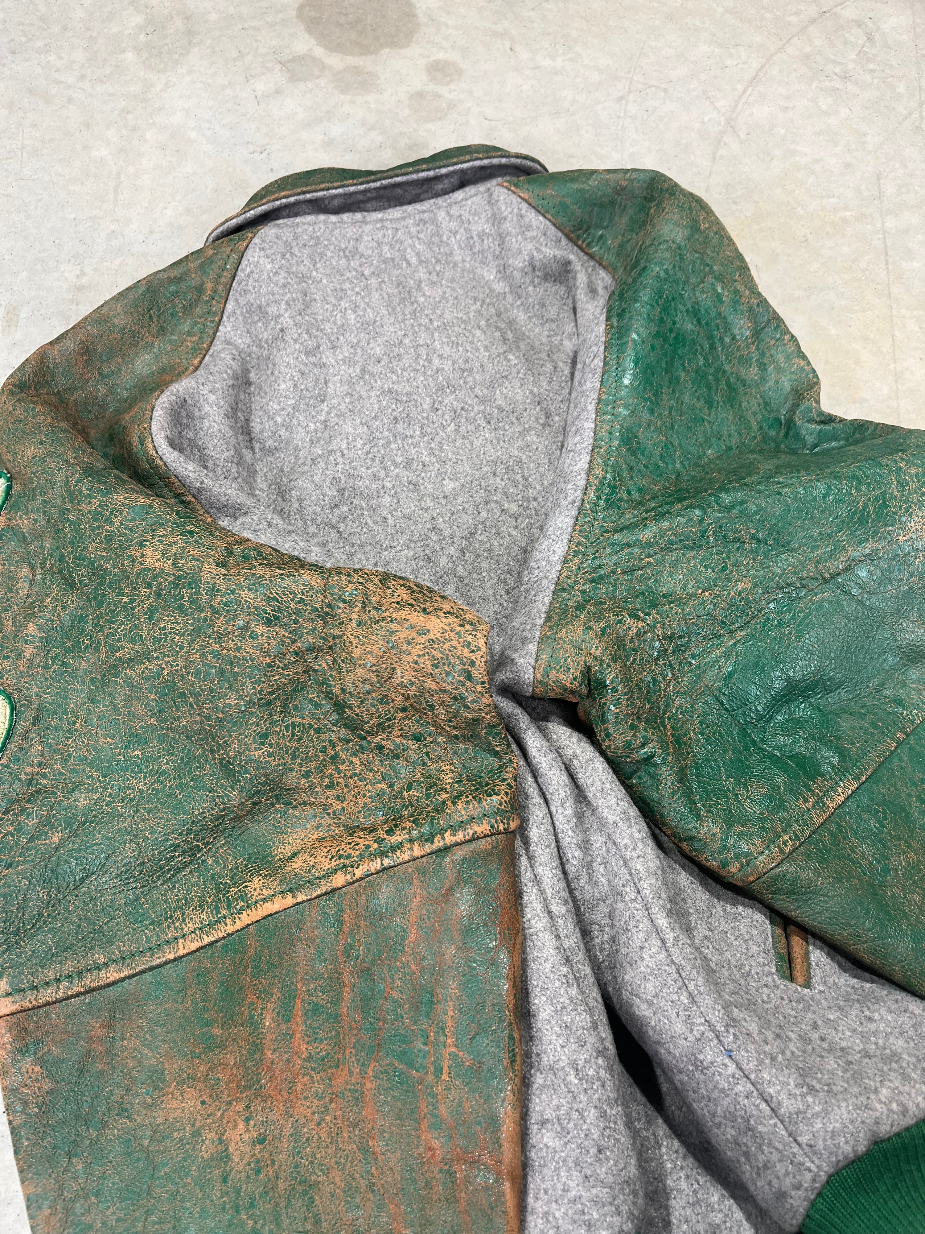 90s Avirex Varsity Leather Jacket
