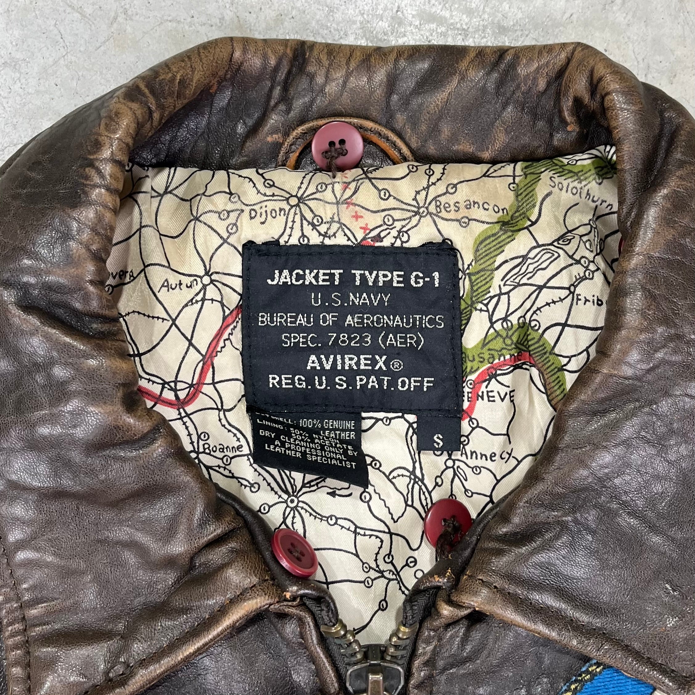 90s Avirex Patch Aviator Leather Jacket