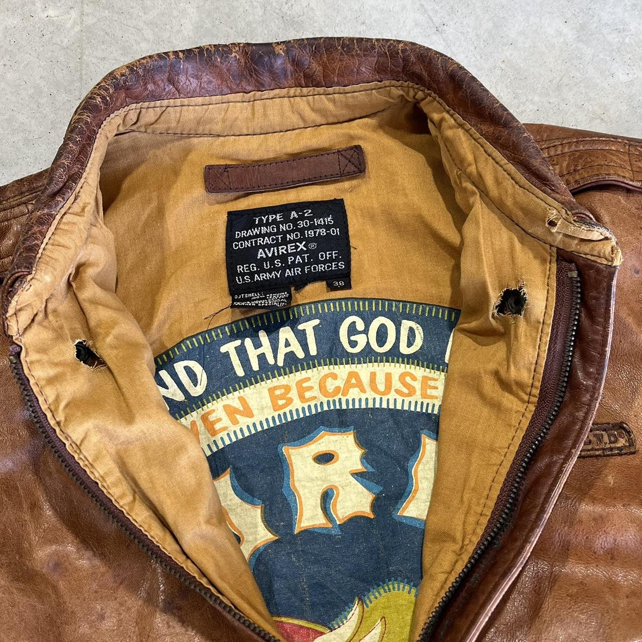 90s Avirex Aviator Leather Jacket