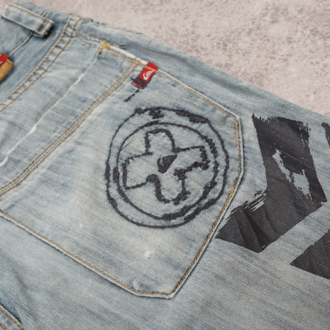 2000s Quiksilver Denim Distressed Shorts