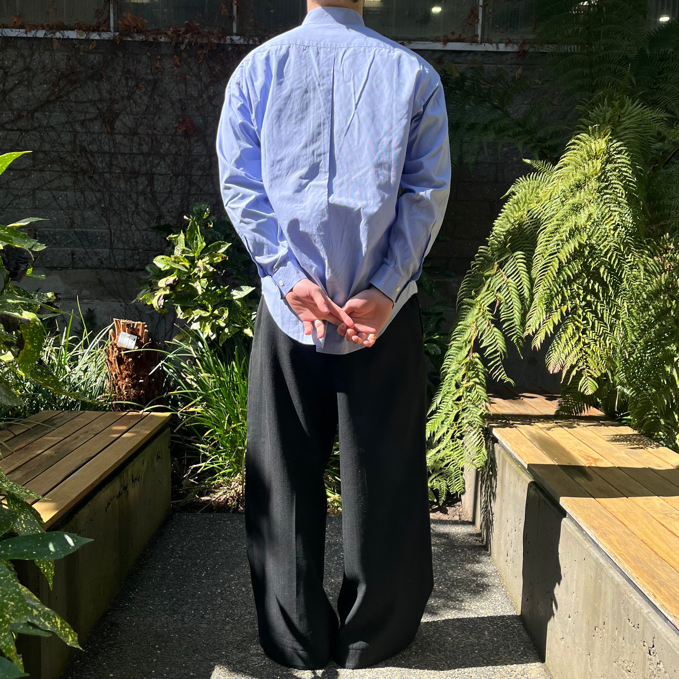 Issey Miyake Pinstripe Button Up Shirt