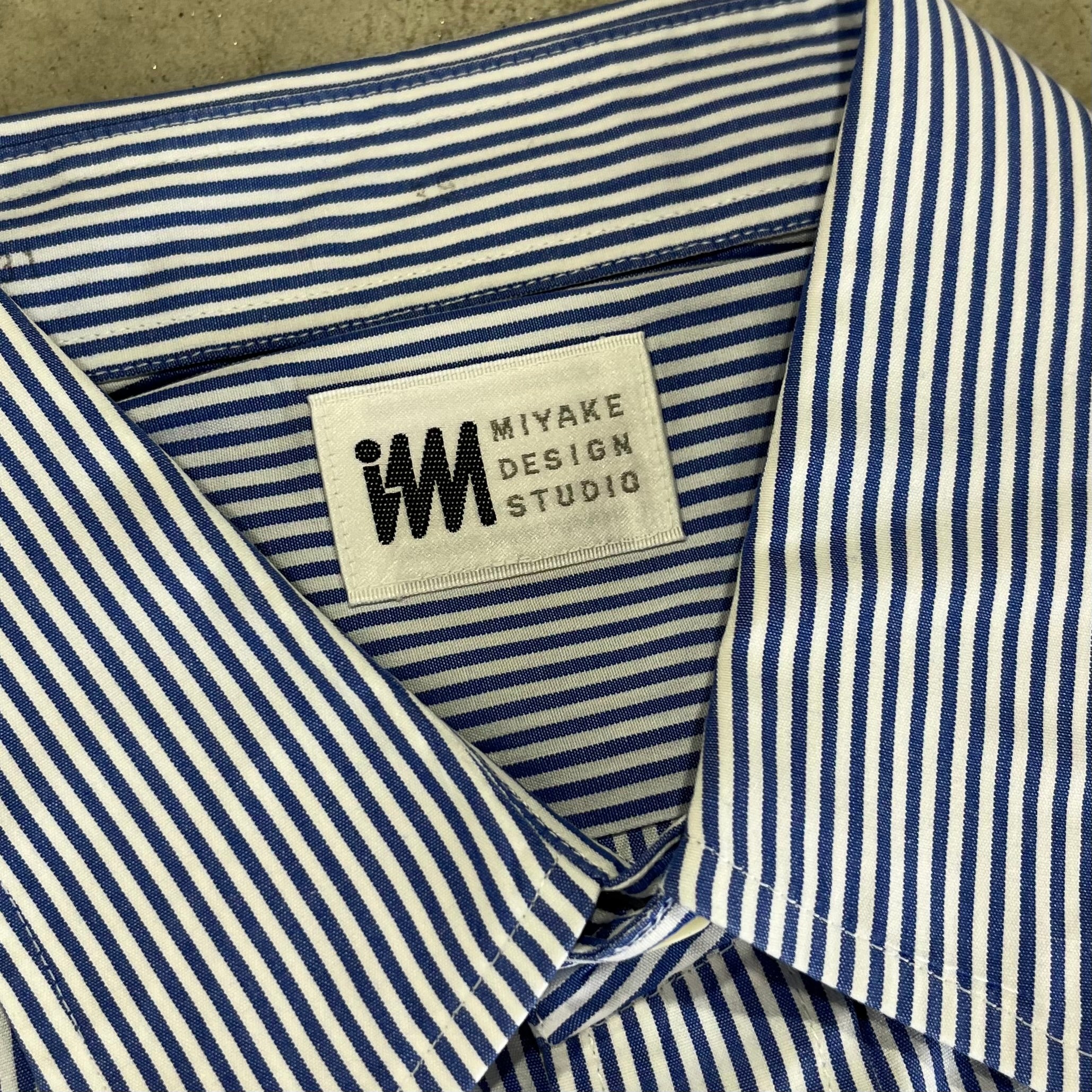 Issey Miyake Pinstripe Button Up Shirt